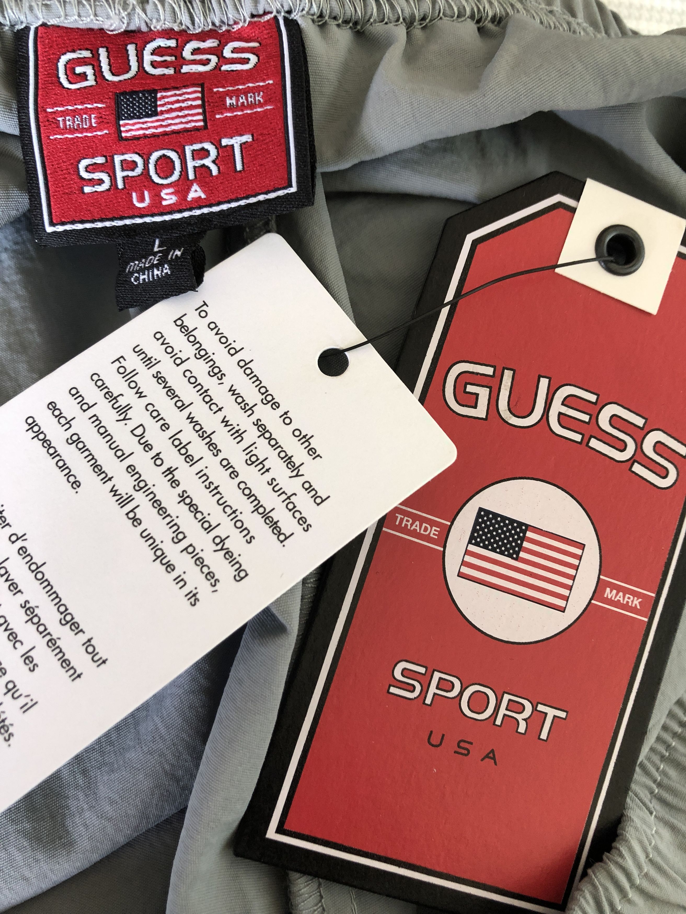 Guess Guess Sport Grey Nylon Track Pants L Size US 36 / EU 52 - 5 Thumbnail