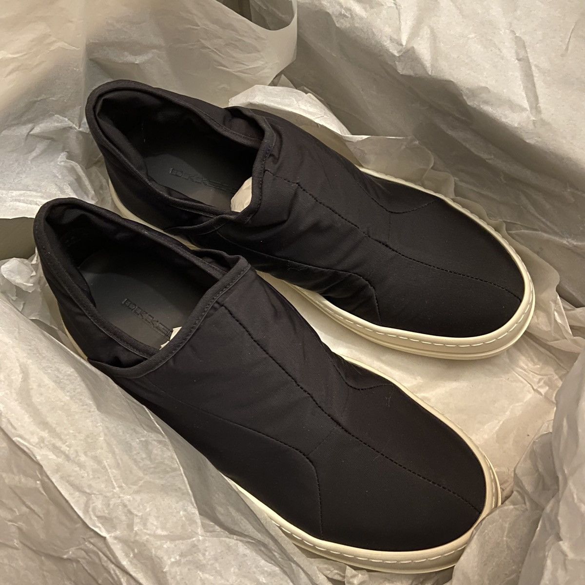 Rick Owens Layered Puffer Nylon Slip-On Ramones