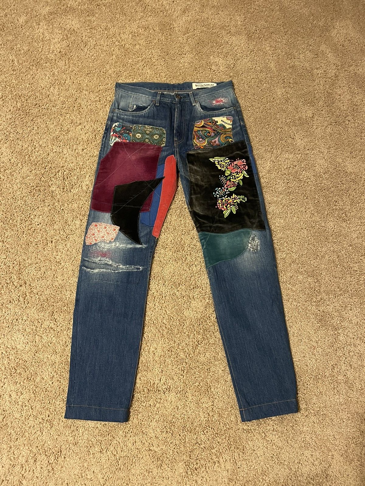 Kapital KAPITAL INDIGO PATCH DENIM W/ TAGS Size US 34 / EU 50 - 3 Thumbnail