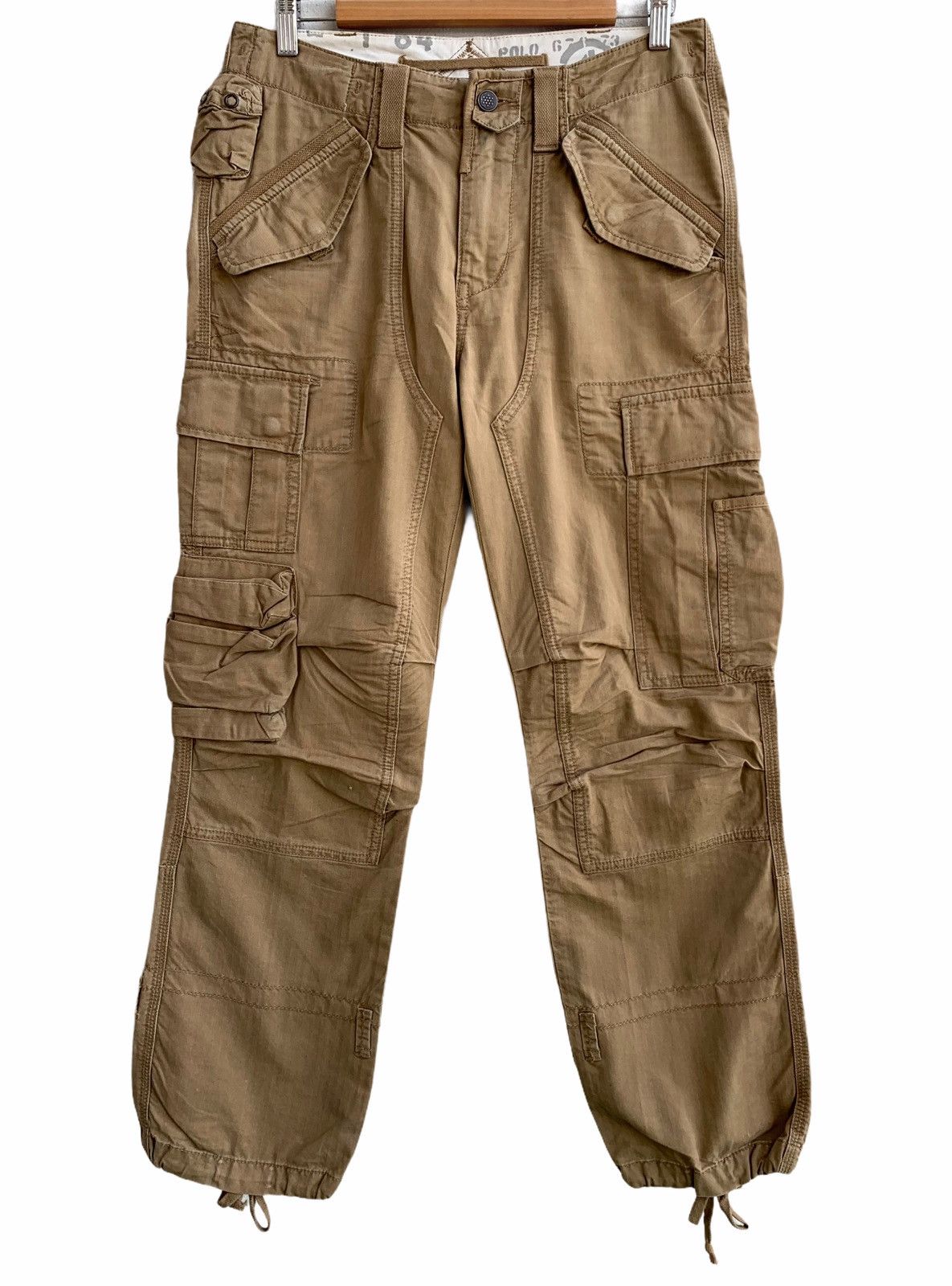 Polo Ralph Lauren × Ralph Lauren × U.S. Polo Assn. Vintage Multiple Pocket Cargo trouser army style PRL Size US 32 / EU 48 - 1 Thumbnail
