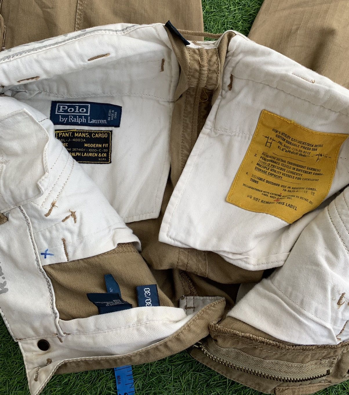 Polo Ralph Lauren × Ralph Lauren × U.S. Polo Assn. Vintage Multiple Pocket Cargo trouser army style PRL Size US 32 / EU 48 - 13 Thumbnail