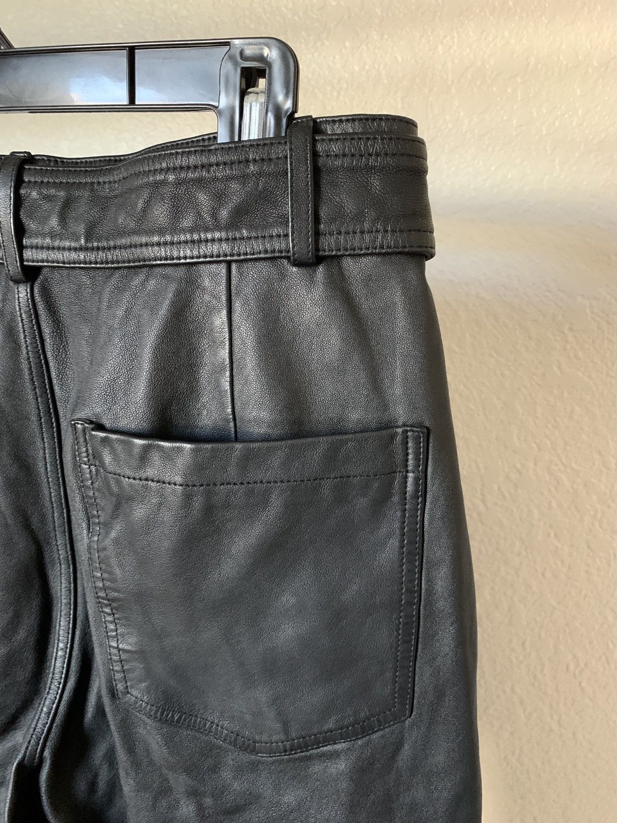 J Brand $1200 Jonah High Rise Black Lamb Leather Pants Size US 28 / EU 44 - 11 Thumbnail