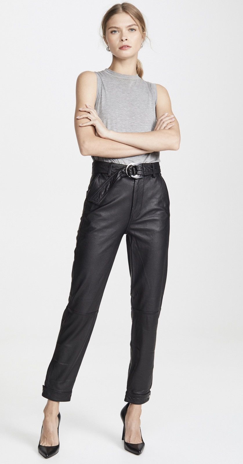 J Brand $1200 Jonah High Rise Black Lamb Leather Pants Size US 28 / EU 44 - 1 Thumbnail