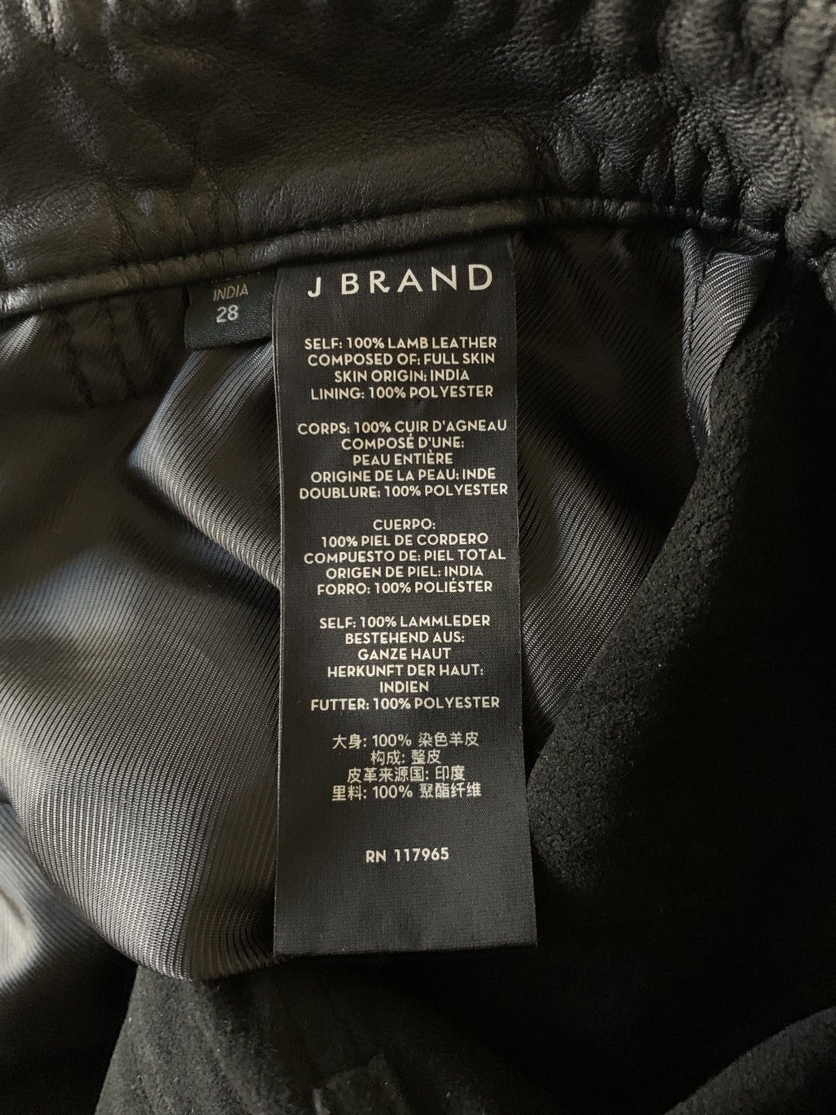 J Brand $1200 Jonah High Rise Black Lamb Leather Pants Size US 28 / EU 44 - 13 Thumbnail