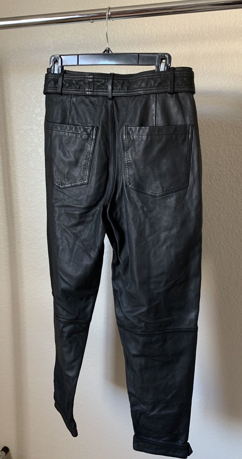 J Brand $1200 Jonah High Rise Black Lamb Leather Pants Size US 28 / EU 44 - 10 Thumbnail