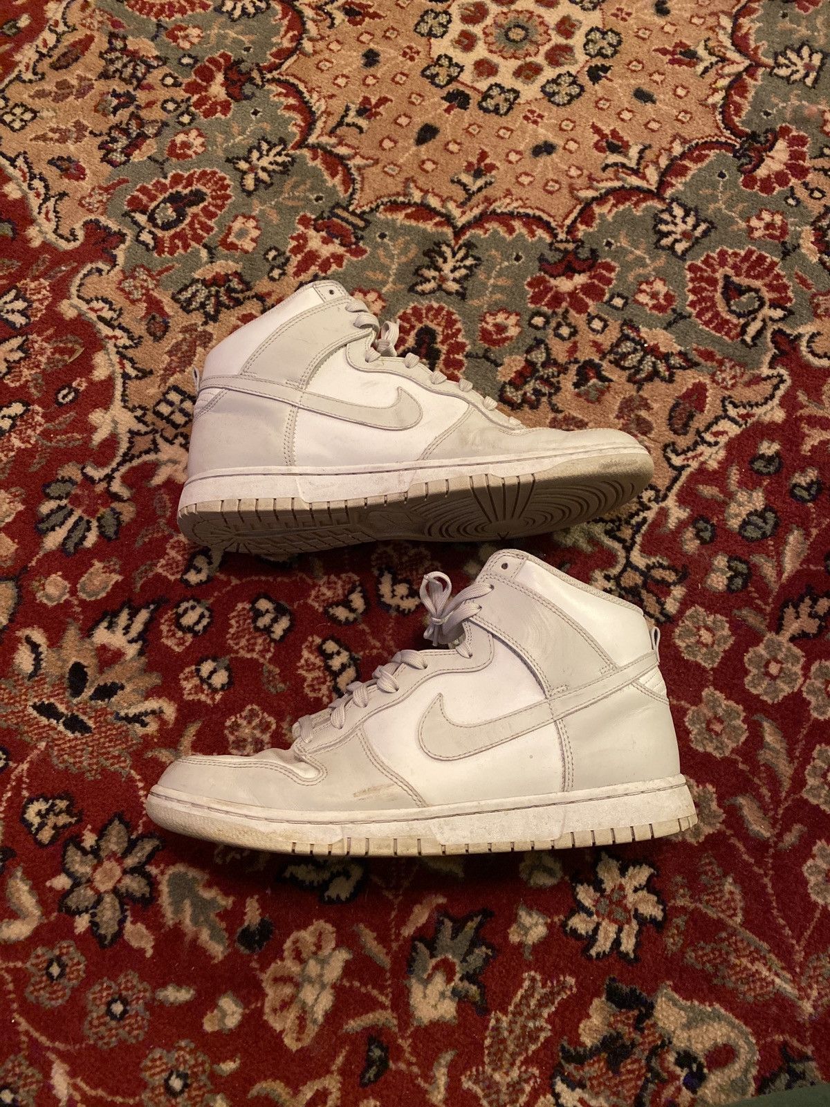 image of Nike Dunk High Vast Grey Shoes in White, Men's (Size 10.5)