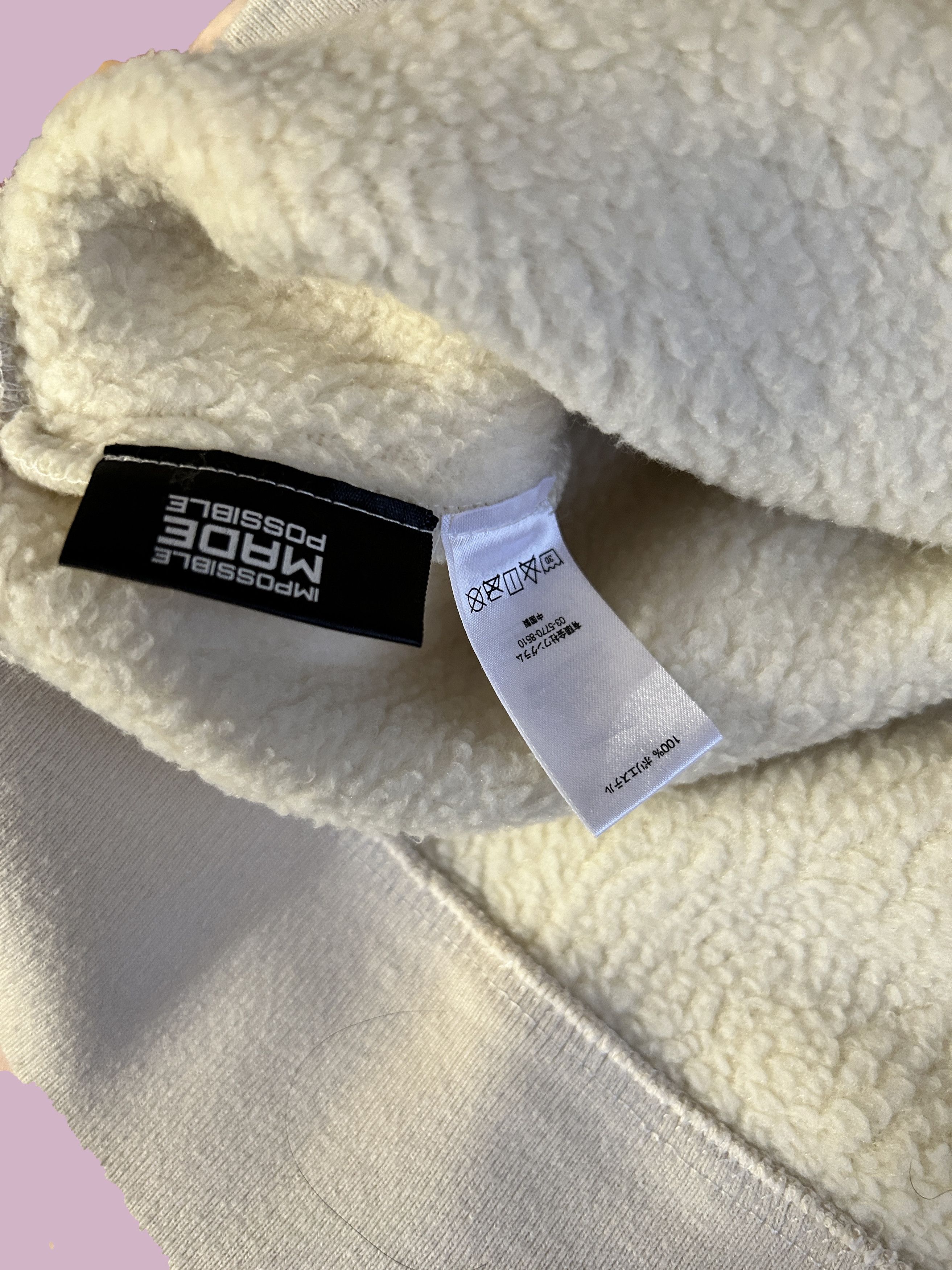 Supreme polartec crewneck deep lined fleece cream pile F/W 17 Size US M / EU 48-50 / 2 - 4 Thumbnail
