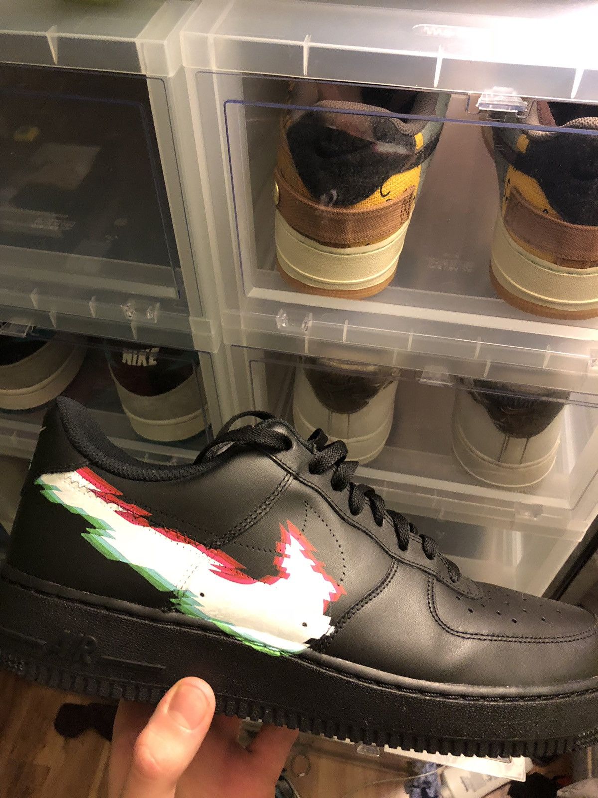 custom glitch air force 1