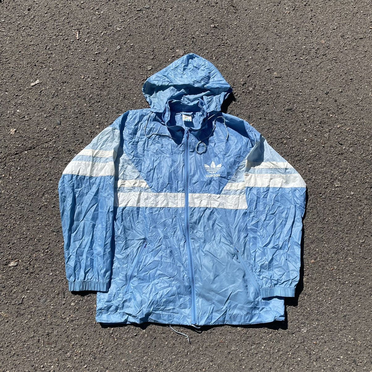 Vintage Vintage 90s Adidas Windbreaker Jacket Striped Streetwear L Size US L / EU 52-54 / 3 - 1 Thumbnail