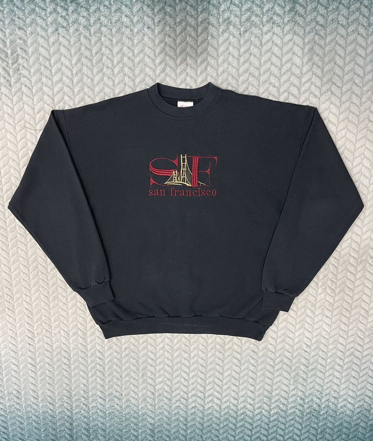 🔥Vintage Embroidery San Francisco Bridge Design Sweatshirt