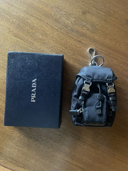 Prada shop backpack keychain