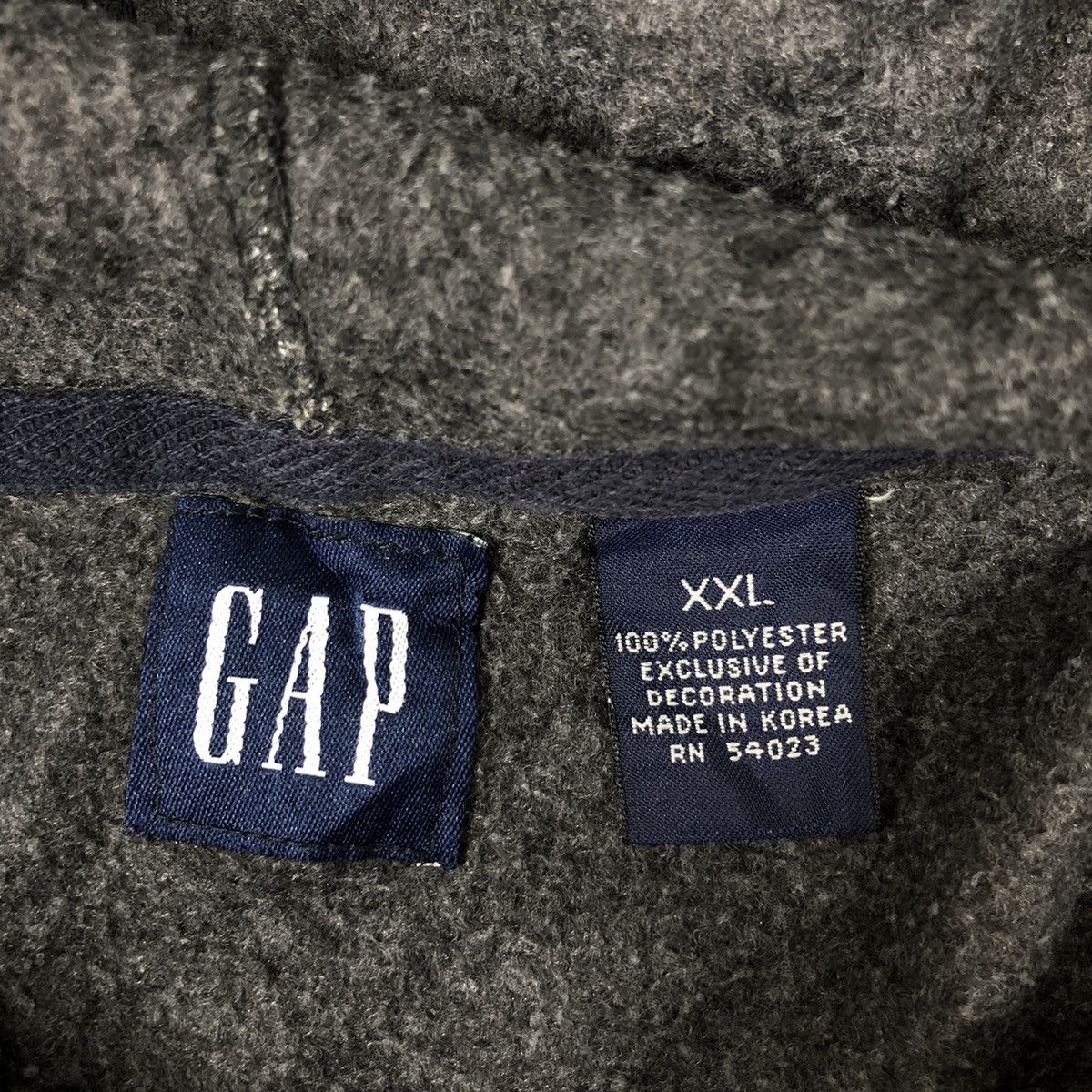 Gap Vintage GAP Fleece Hoodies Big Logo Embroidered Pullover Size US XXL / EU 58 / 5 - 5 Thumbnail
