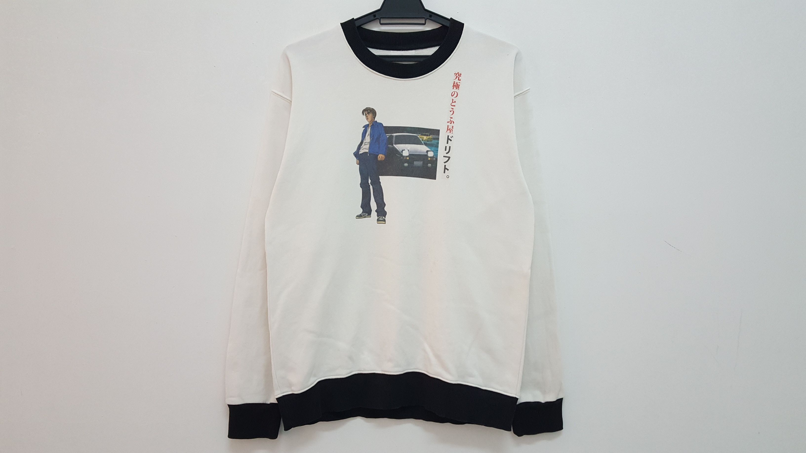 image of Anima x Movie VTG Initial D Anime Manga Hoodie Promo in White, Men's (Size Medium)