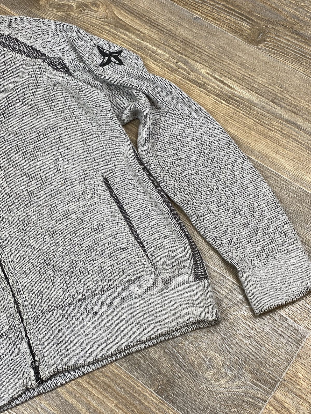 Stone Island Vintage Stone Island full zip logo wool/linen rare sweater Size US L / EU 52-54 / 3 - 9 Thumbnail
