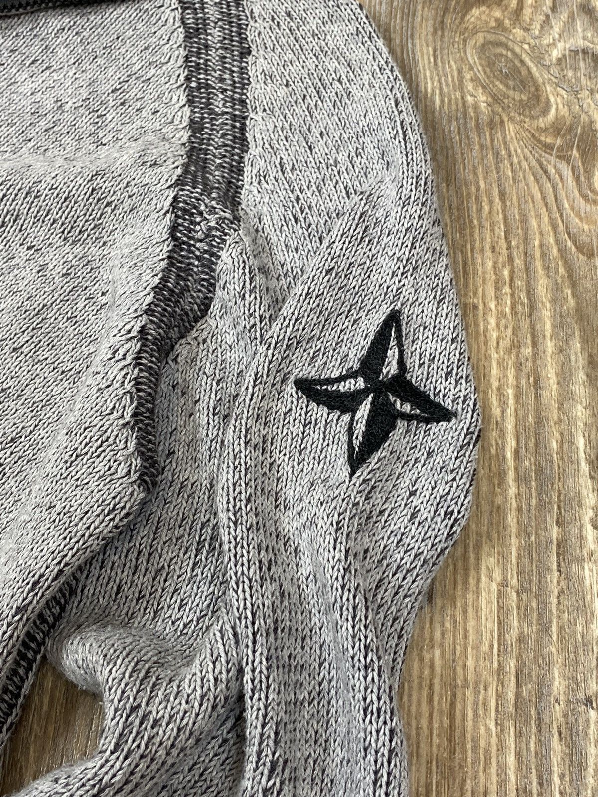 Stone Island Vintage Stone Island full zip logo wool/linen rare sweater Size US L / EU 52-54 / 3 - 13 Thumbnail