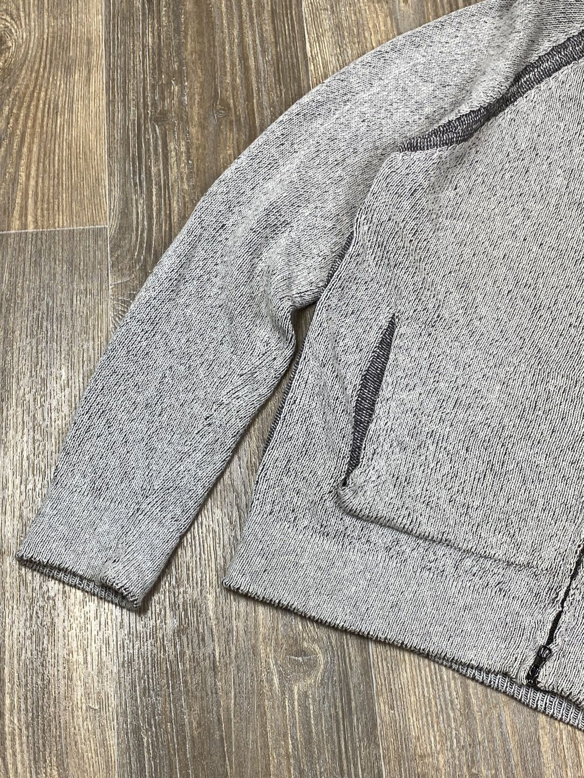 Stone Island Vintage Stone Island full zip logo wool/linen rare sweater Size US L / EU 52-54 / 3 - 8 Thumbnail