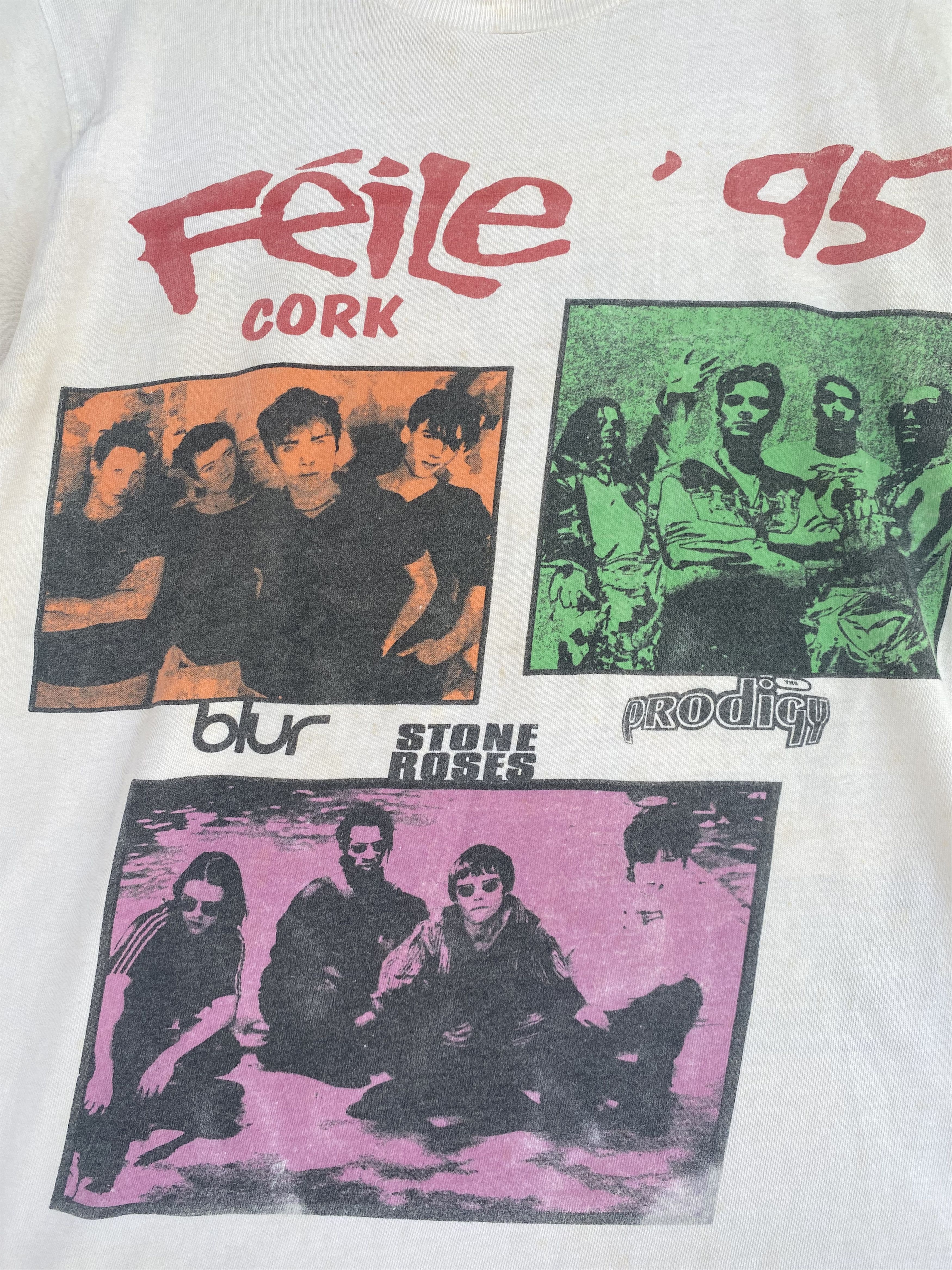 Band Tees VINTAGE FEILE CORK 1995 the prodigy / blur / stone roses tee Size US XS / EU 42 / 0 - 4 Thumbnail