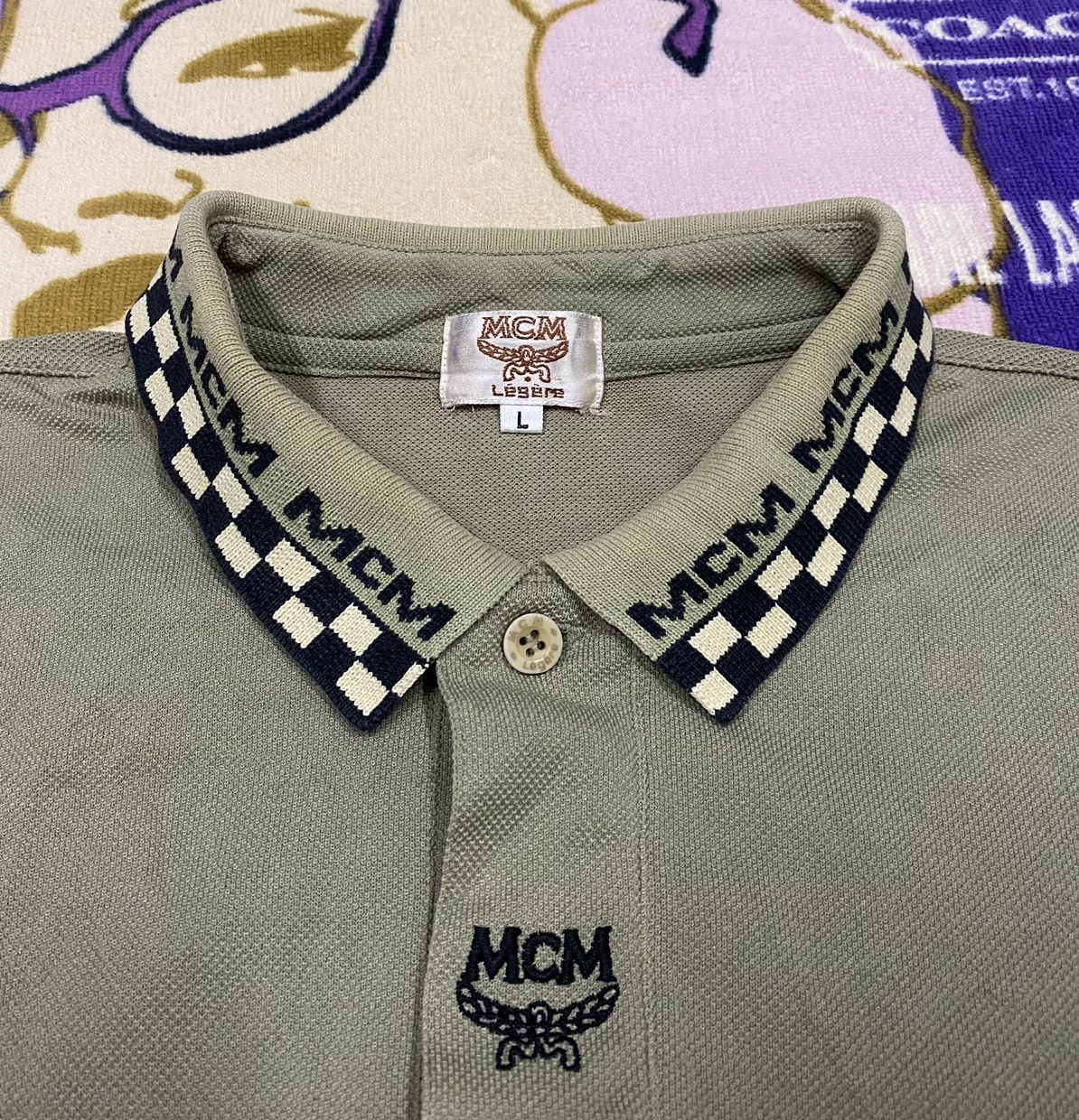 MCM Legere Polo Shirt With Rare Design x Designer
