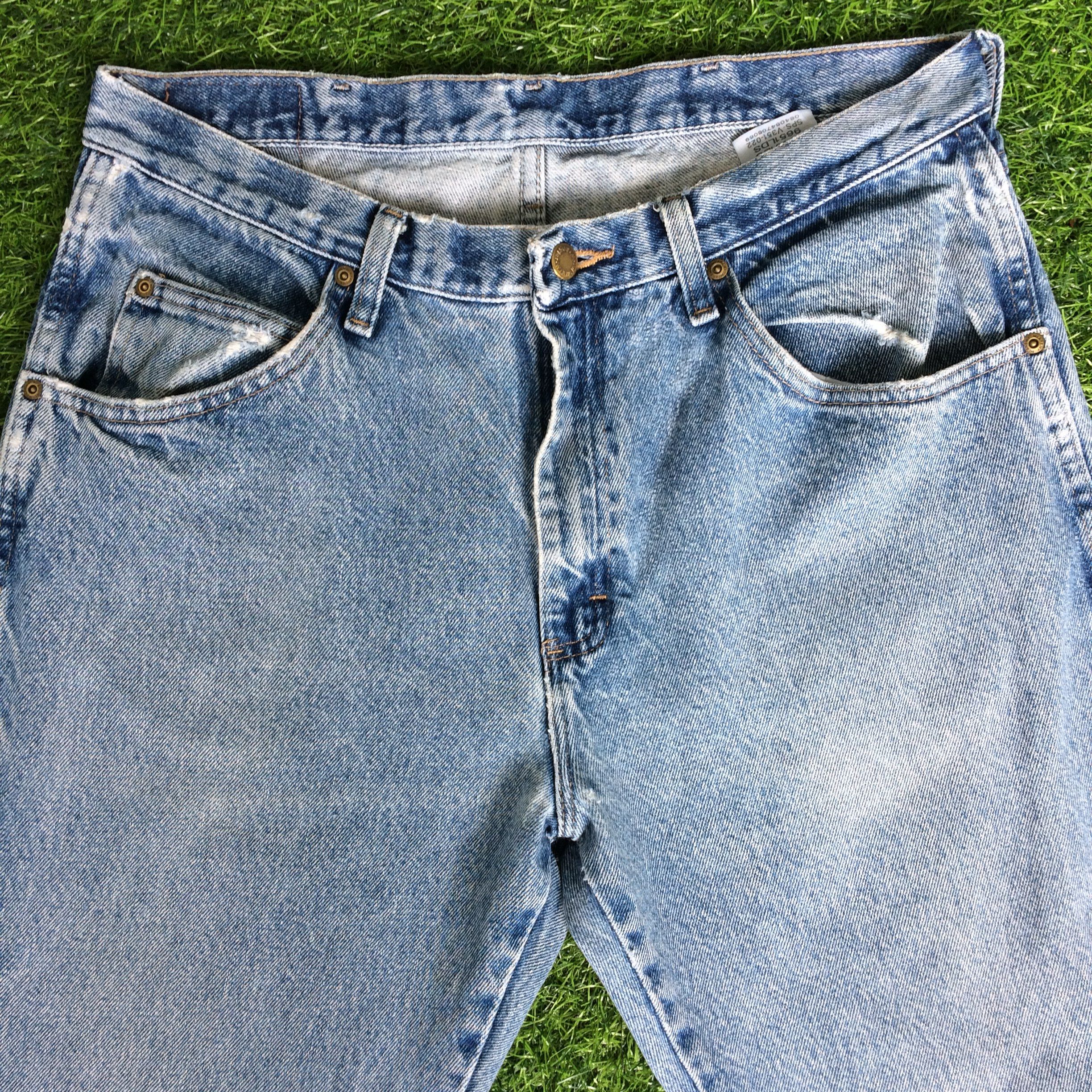 Wrangler Vintage 90's Wrangler Western Distressed Jeans #B-163 Size US 33 - 3 Thumbnail