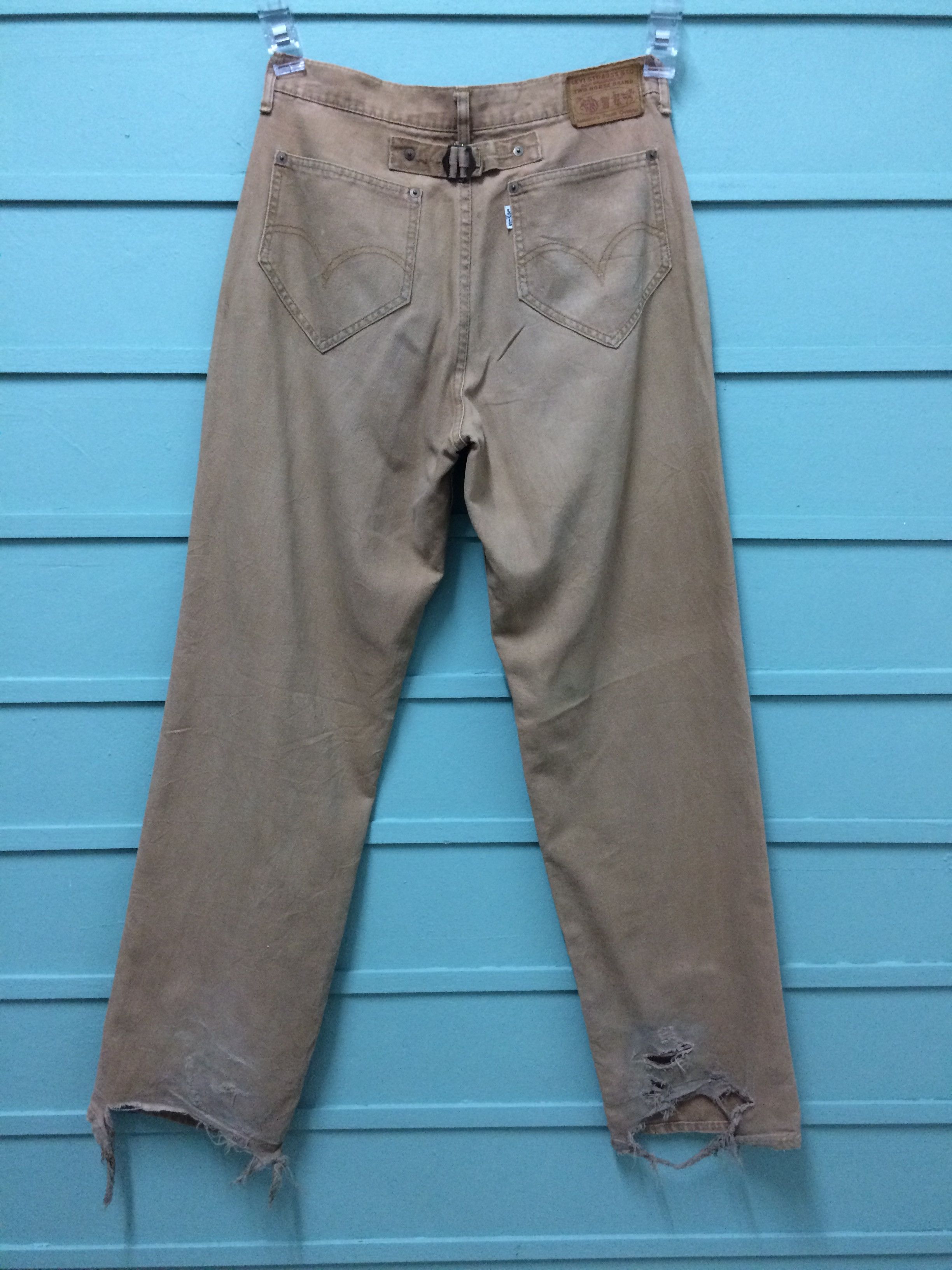 Levi's Distressed Levi's Cinch Back Cowboy Jeans #B-134 Size US 30 / EU 46 - 2 Thumbnail