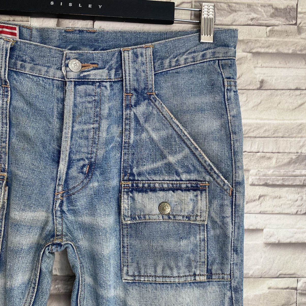 Backbone Vintage Backbone Distressed Denim Bush Flare Pants Size US 31 - 5 Thumbnail