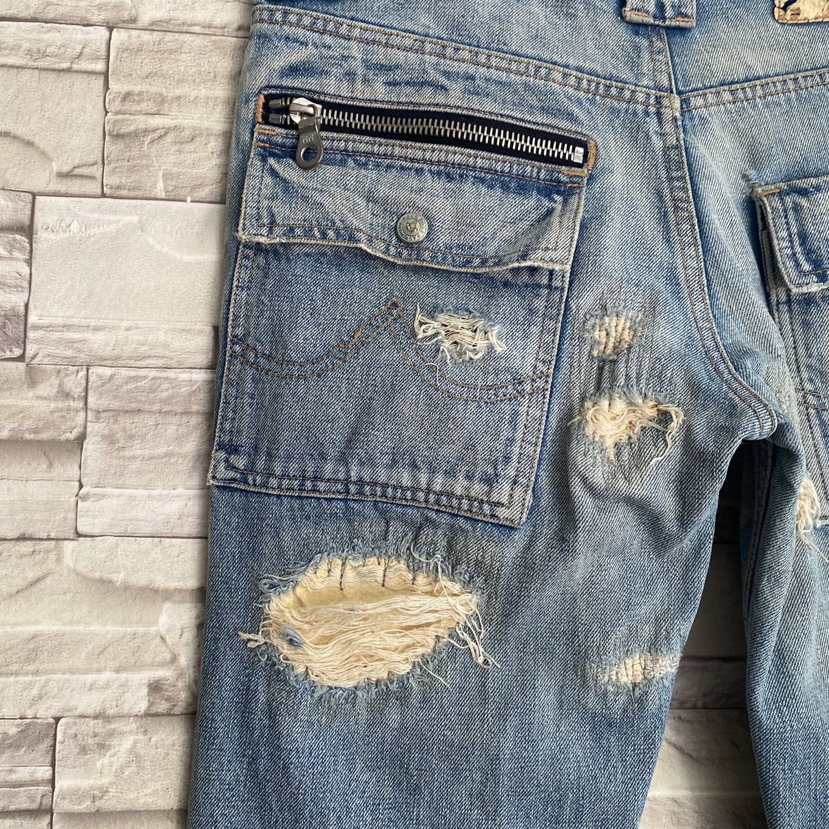 Backbone Vintage Backbone Distressed Denim Bush Flare Pants Size US 31 - 12 Thumbnail