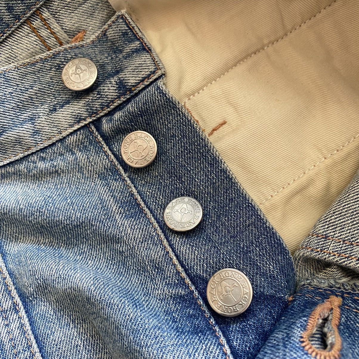 Backbone Vintage Backbone Distressed Denim Bush Flare Pants Size US 31 - 21 Thumbnail