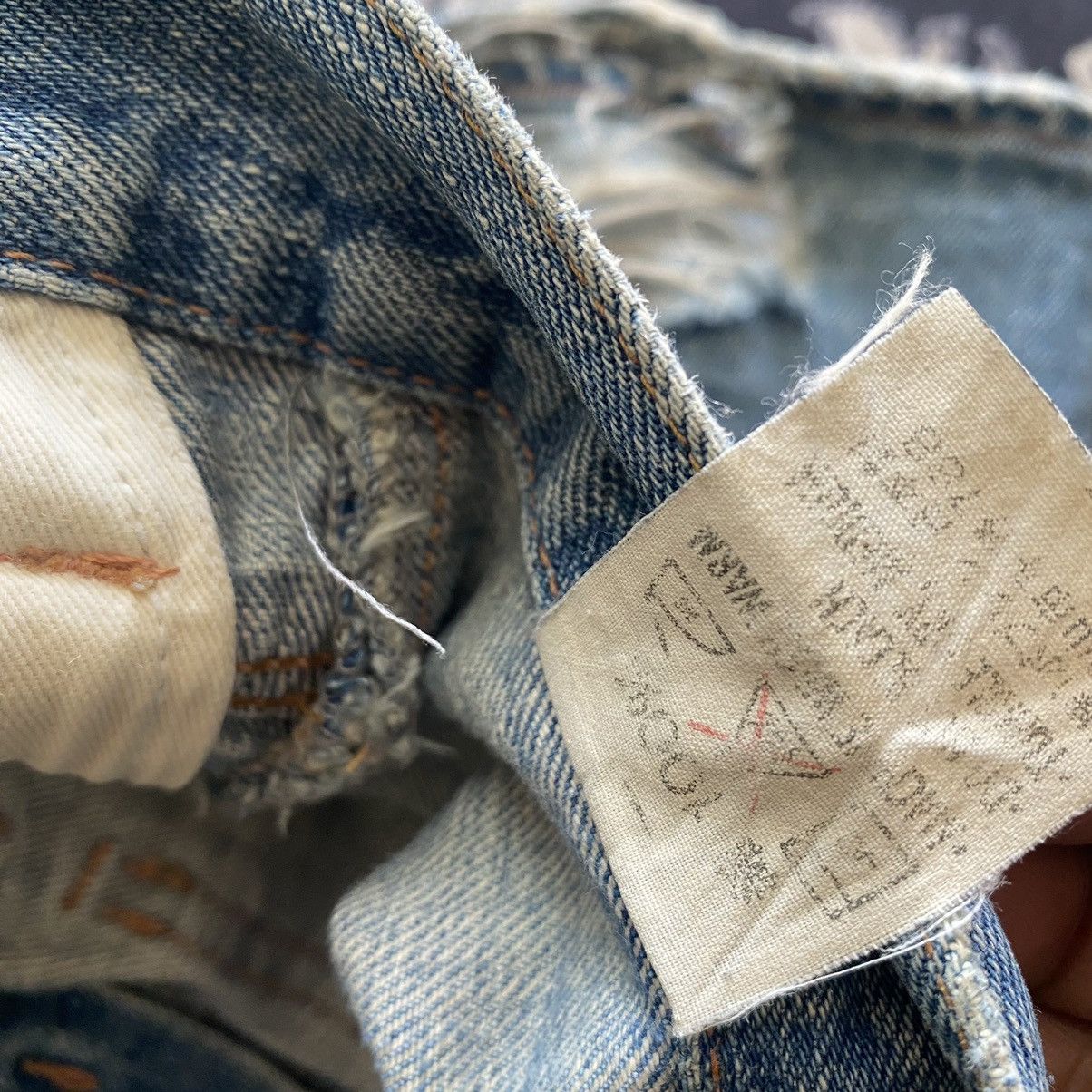 Backbone Vintage Backbone Distressed Denim Bush Flare Pants Size US 31 - 20 Thumbnail