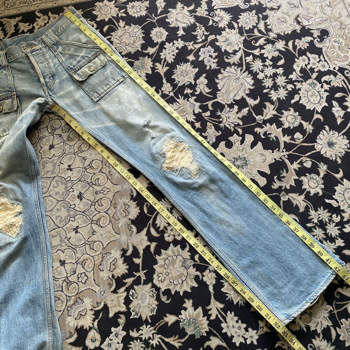 Backbone Vintage Backbone Distressed Denim Bush Flare Pants Size US 31 - 23 Thumbnail