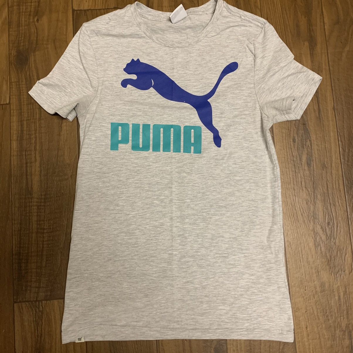Puma Puma chest logo slim fit t-shirt in grey size small Size US S / EU 44-46 / 1 - 1 Thumbnail