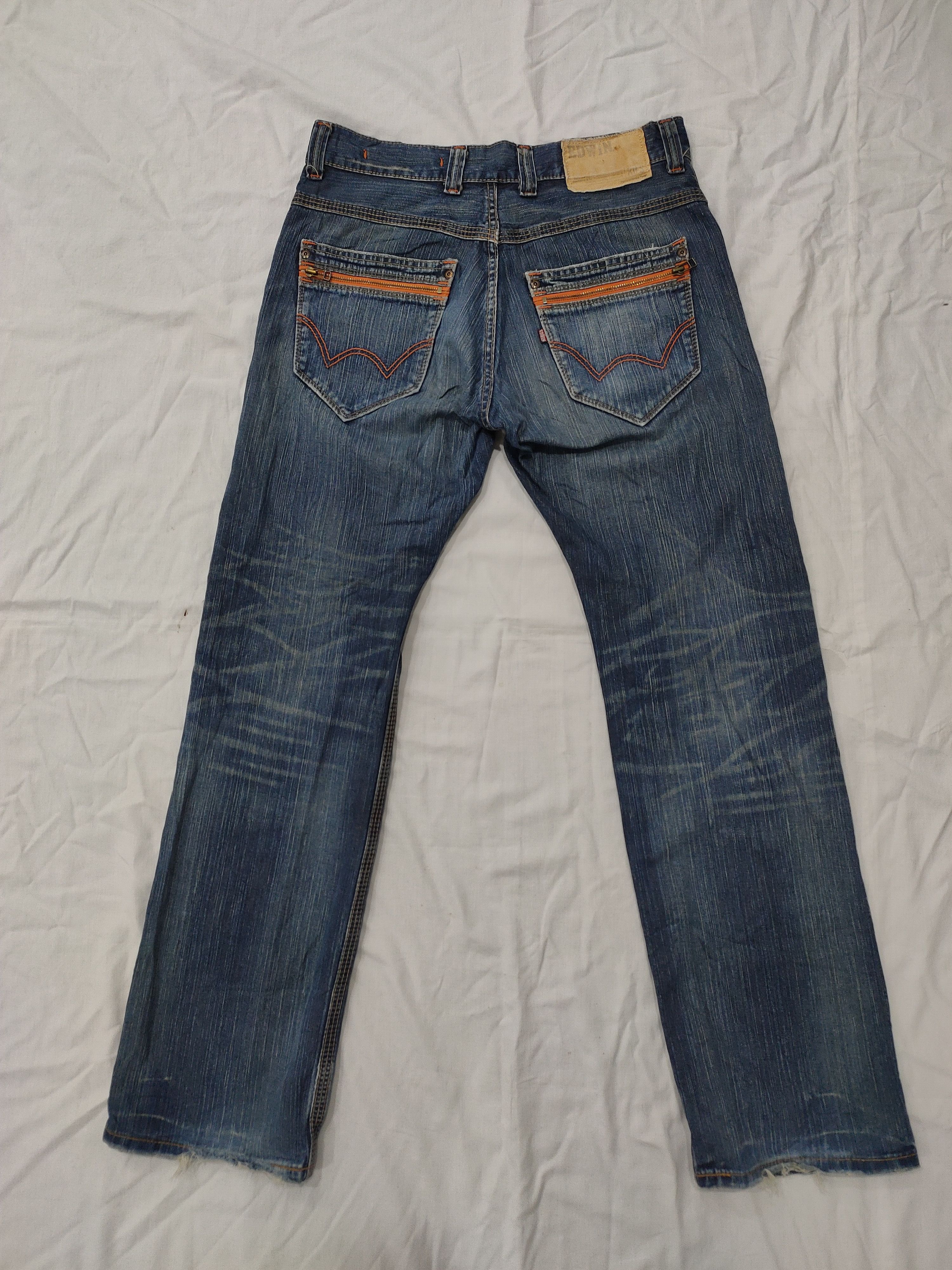 Comme des Garcons × Undercover Vintage Edwin 404 XVS Distress Jeans Size US 34 / EU 50 - 2 Thumbnail