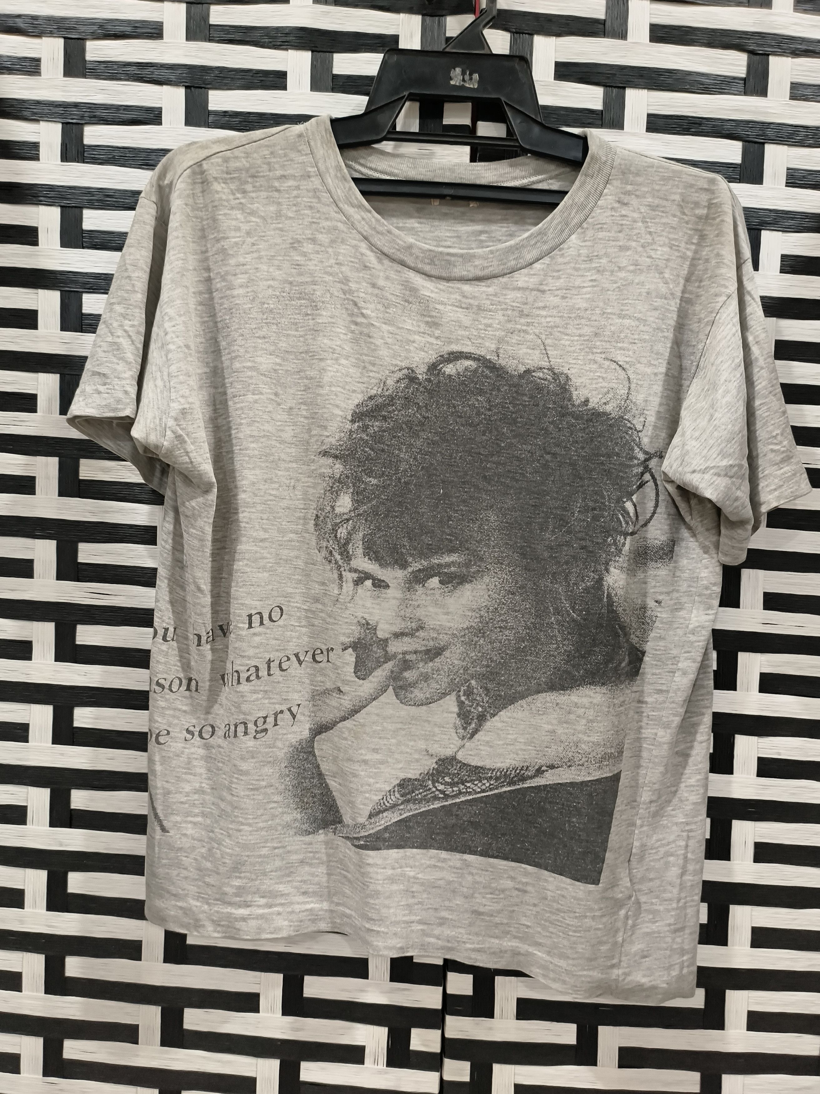 image of Seditionaries x Vintage Thrashed Punk Single Stich Tee in Faded Grey, Men's (Size Medium)