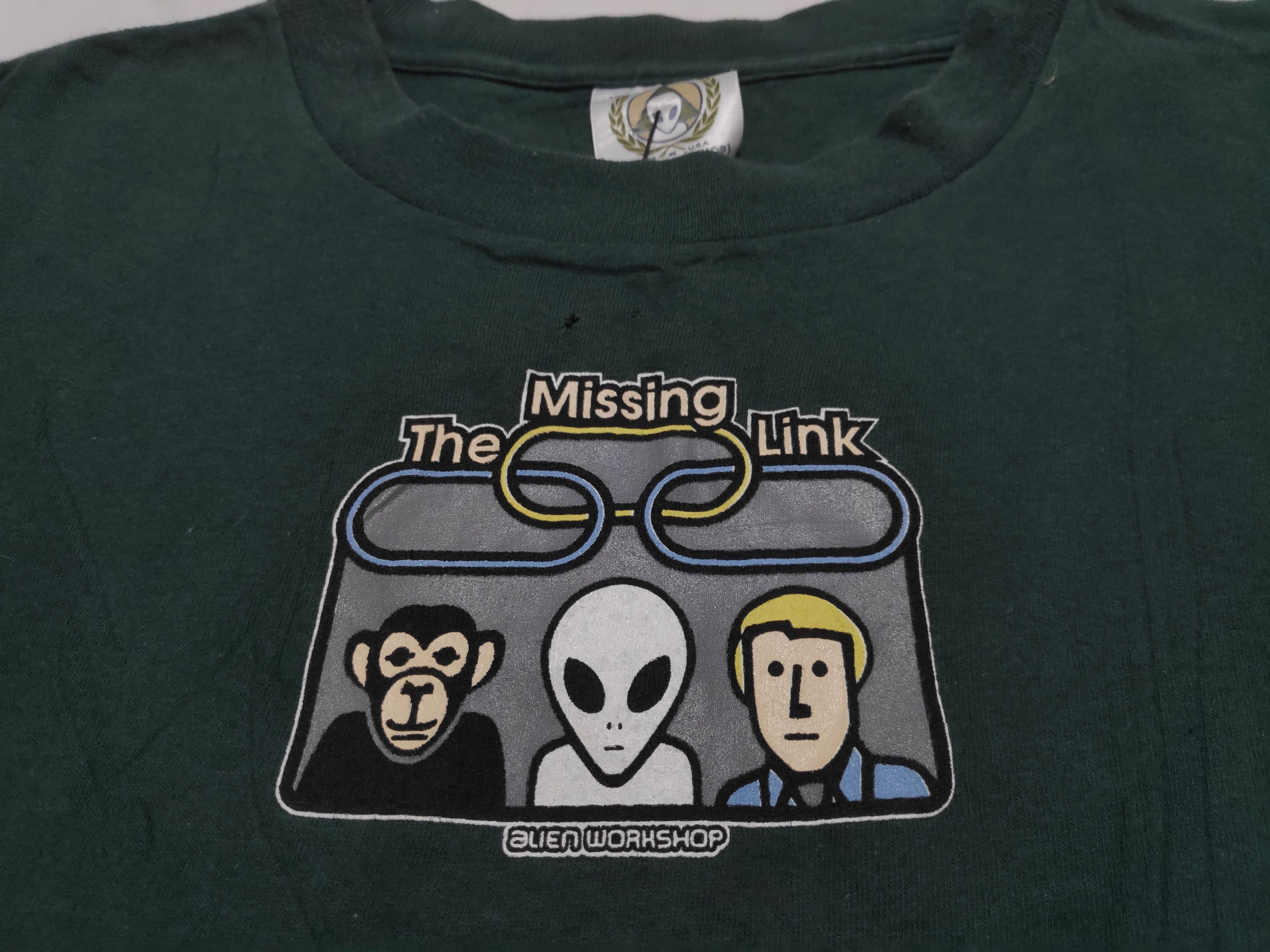 Alien Workshop Vintage 90s Alien Workshop Tshirt The Missing Link Size US M / EU 48-50 / 2 - 4 Thumbnail