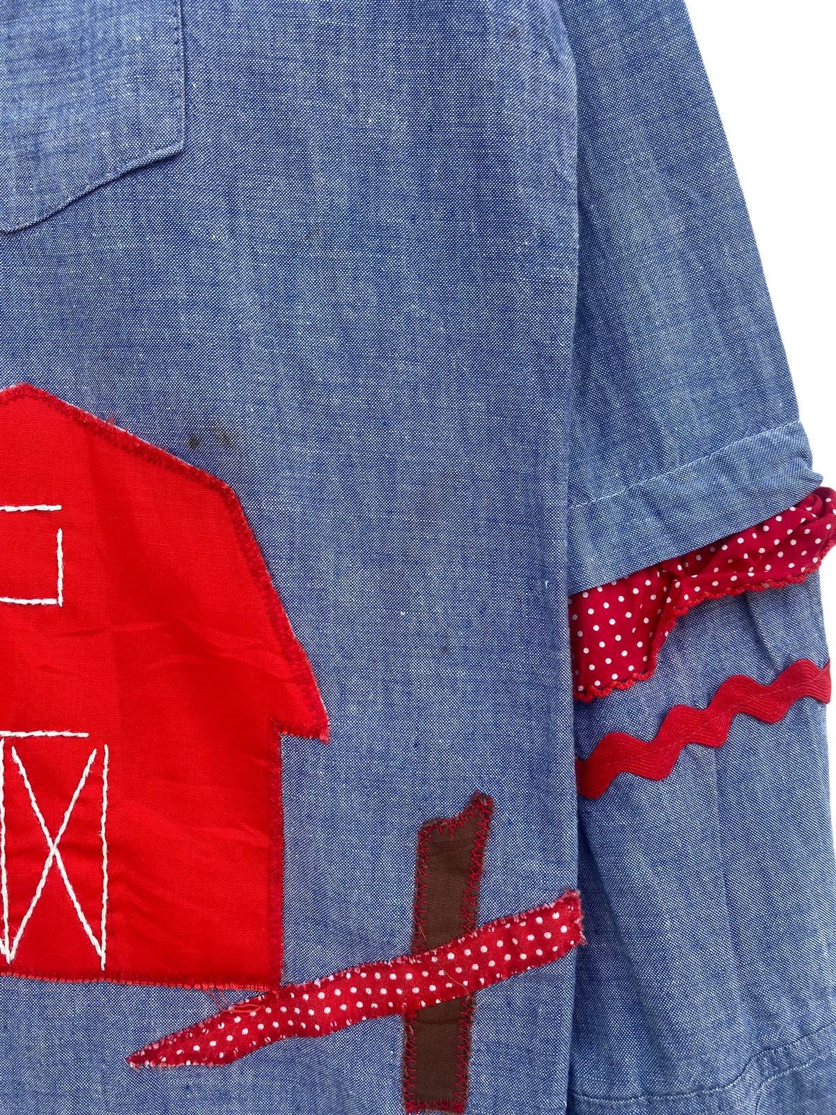 Japanese Brand Vintage 70s/80s Chambray Patchwork Shirt Size US L / EU 52-54 / 3 - 4 Thumbnail
