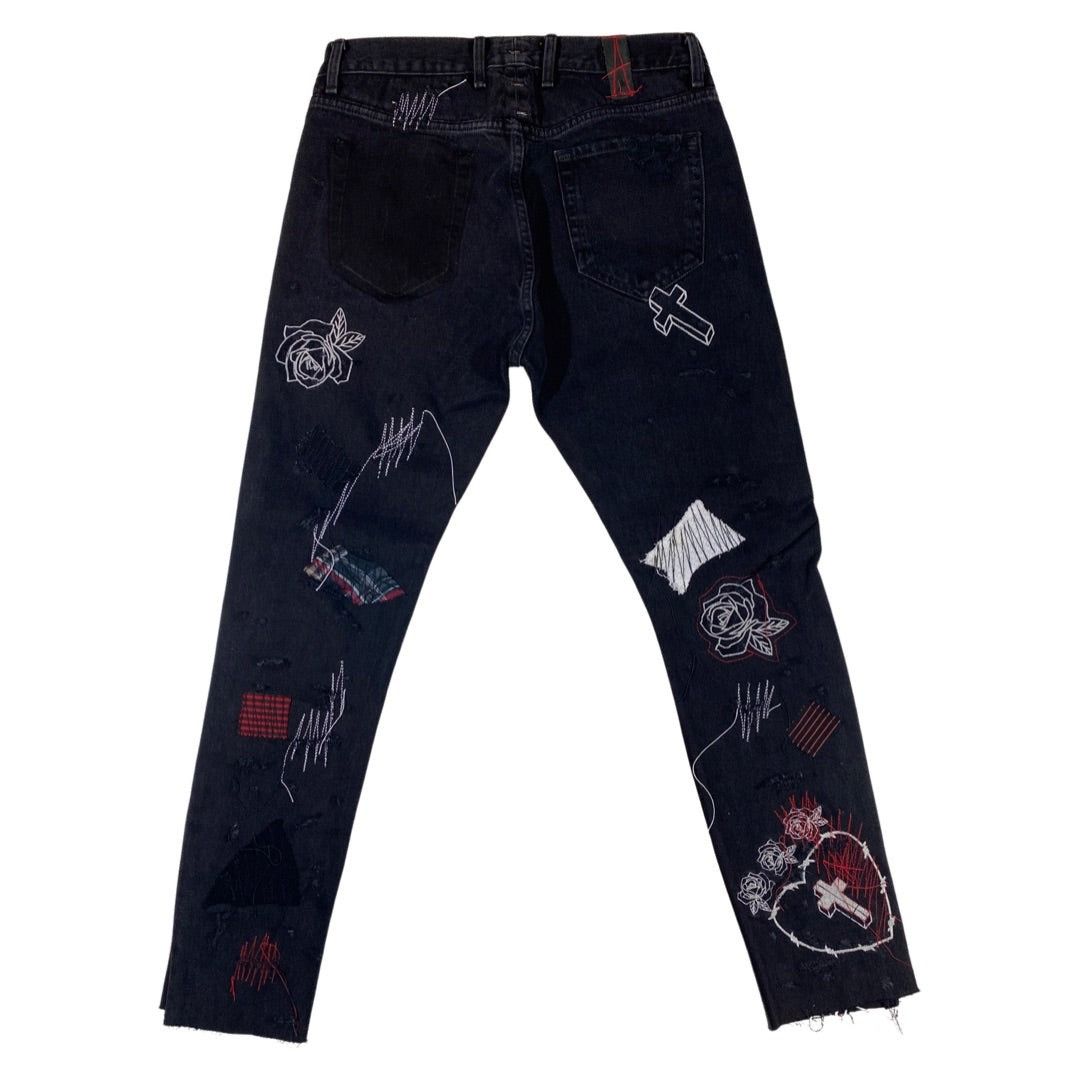 Mr. Completely Mr. Completely x Ant Label Flower Denim NWT Size US 32 / EU 48 - 4 Thumbnail