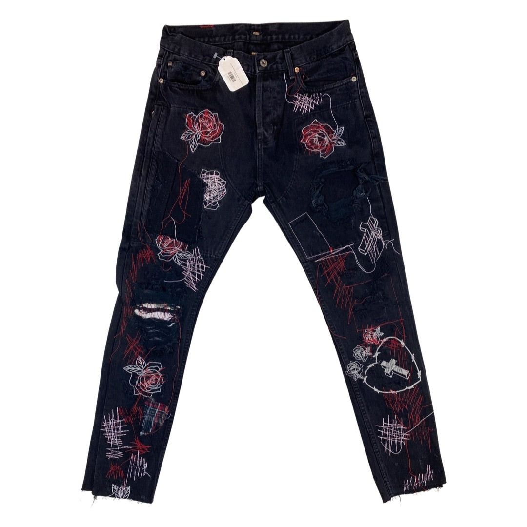 Mr. Completely Mr. Completely x Ant Label Flower Denim NWT Size US 32 / EU 48 - 1 Thumbnail