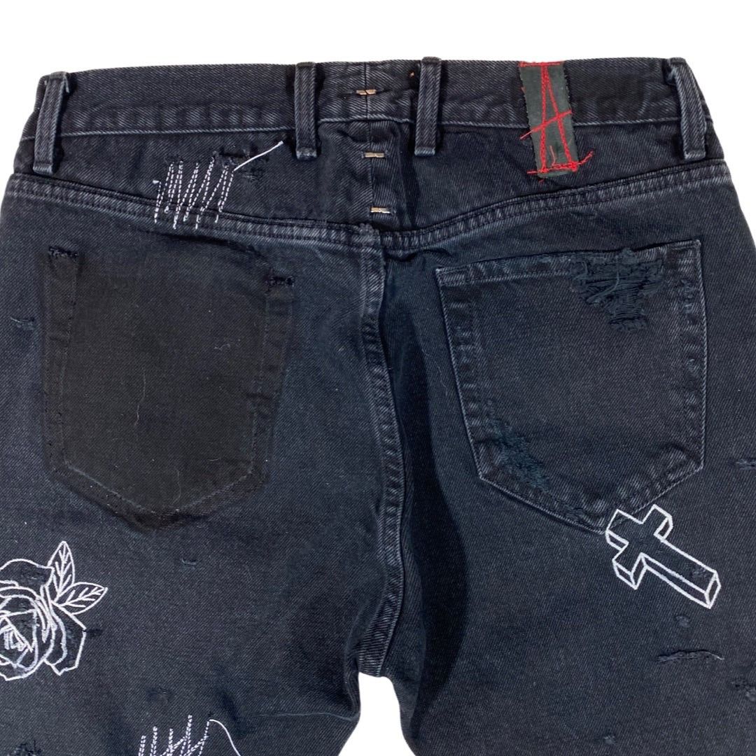 Mr. Completely Mr. Completely x Ant Label Flower Denim NWT Size US 32 / EU 48 - 5 Thumbnail