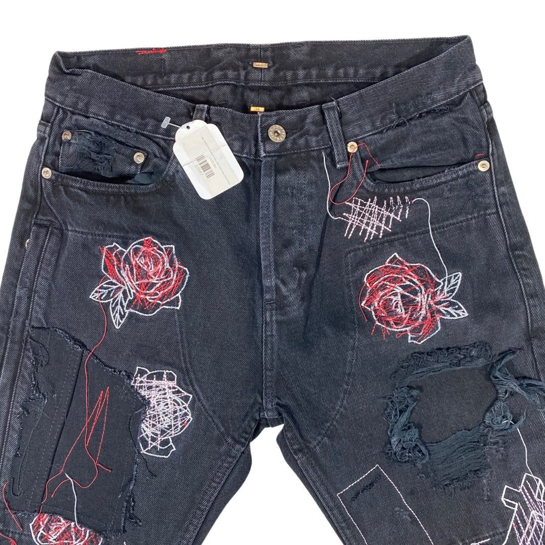 Mr. Completely Mr. Completely x Ant Label Flower Denim NWT Size US 32 / EU 48 - 2 Thumbnail
