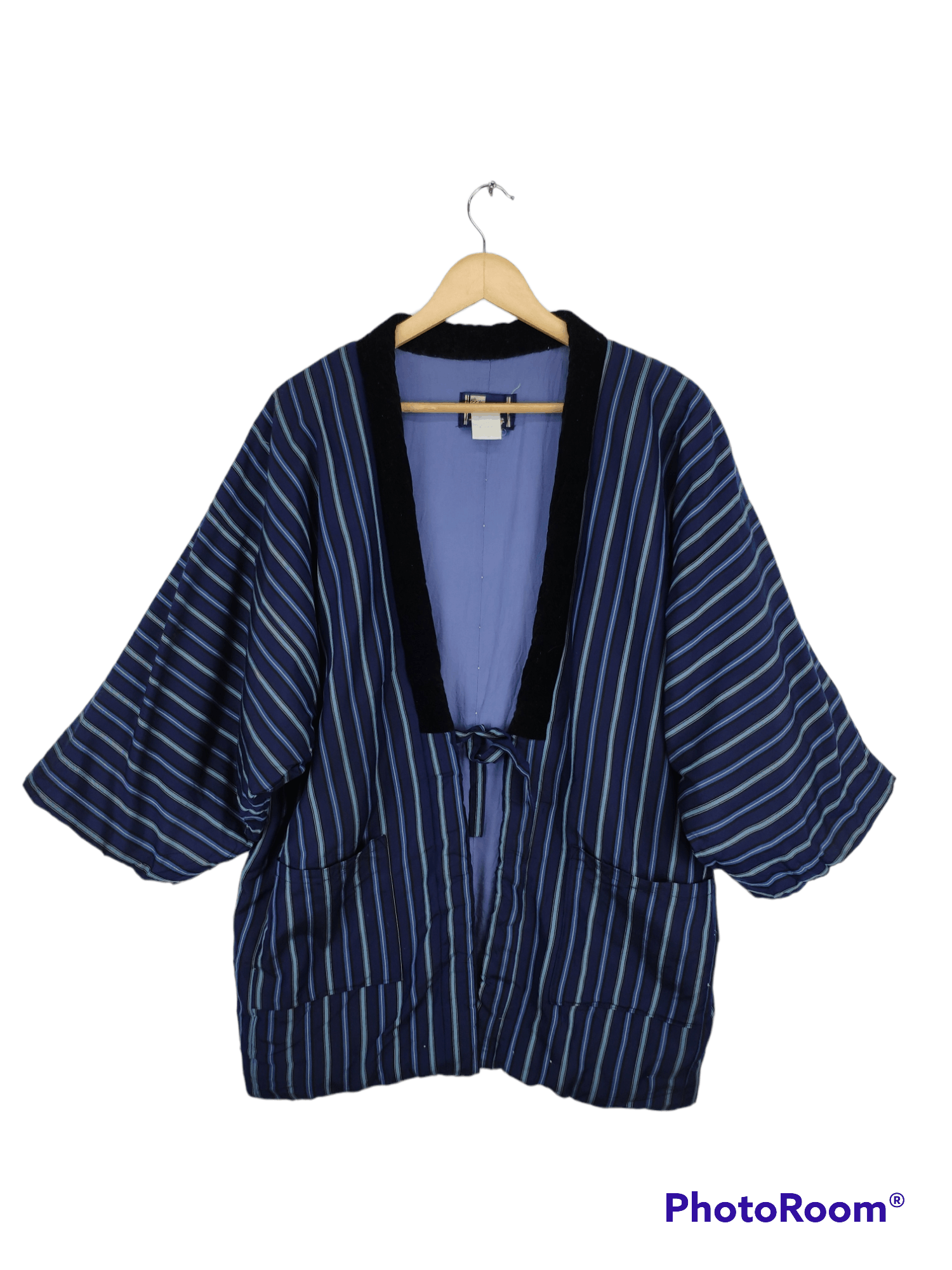 Japanese Brand × Vintage Offer 💥 Hanten Kimono Cardigan Stripe Japanese Style Size US L / EU 52-54 / 3 - 1 Thumbnail