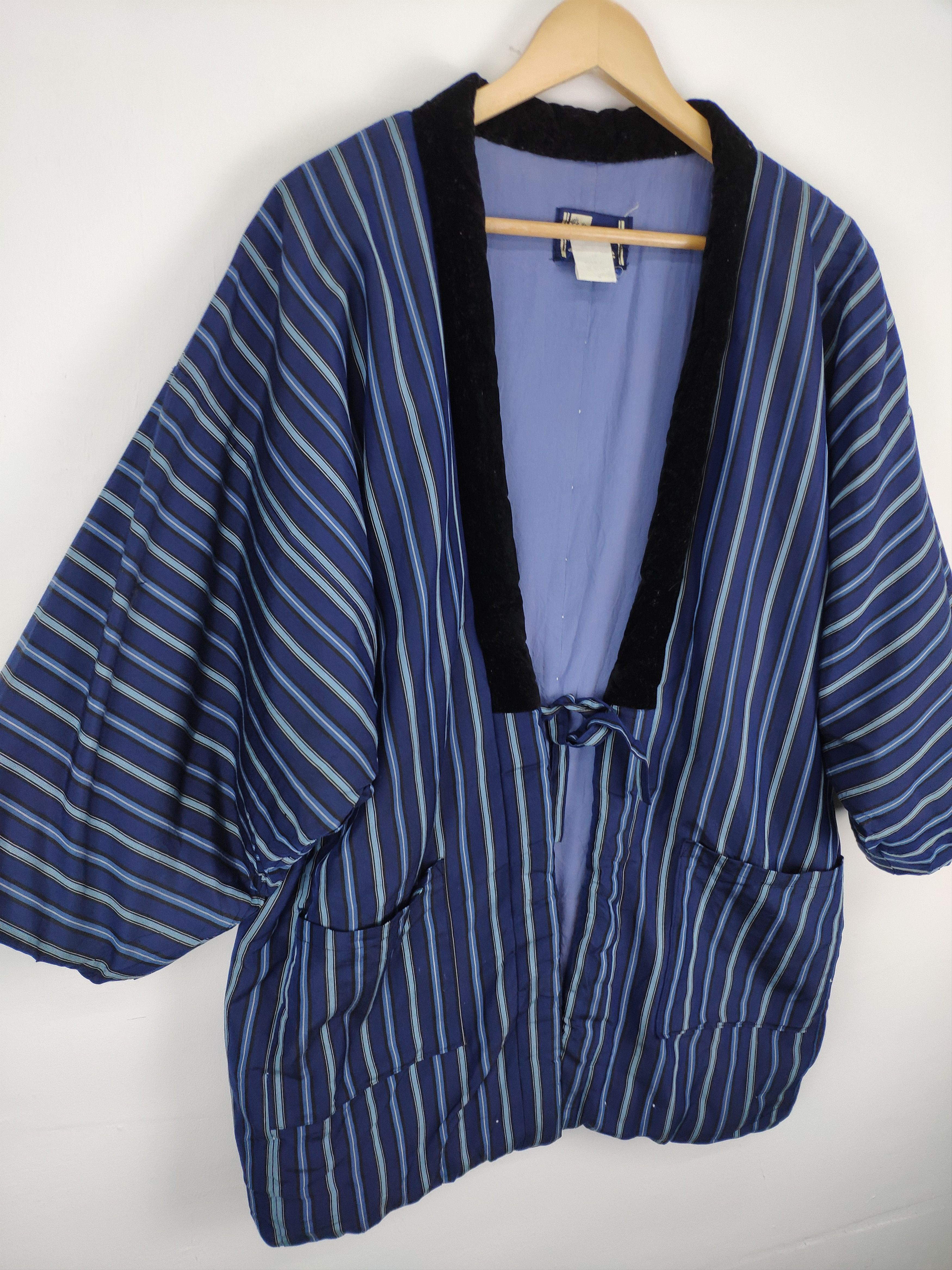 Japanese Brand × Vintage Offer 💥 Hanten Kimono Cardigan Stripe Japanese Style Size US L / EU 52-54 / 3 - 3 Thumbnail