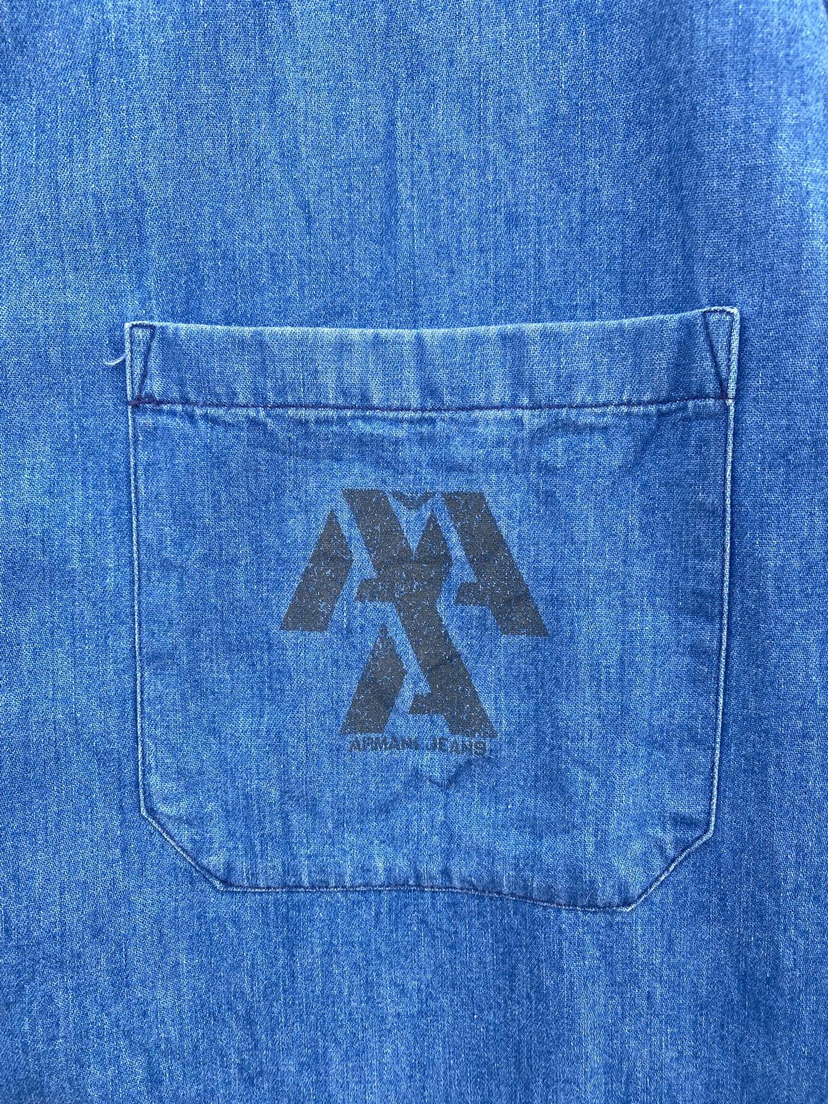 Armani Vintage Armani Jeans Sun Faded Chambray Size US M / EU 48-50 / 2 - 2 Thumbnail