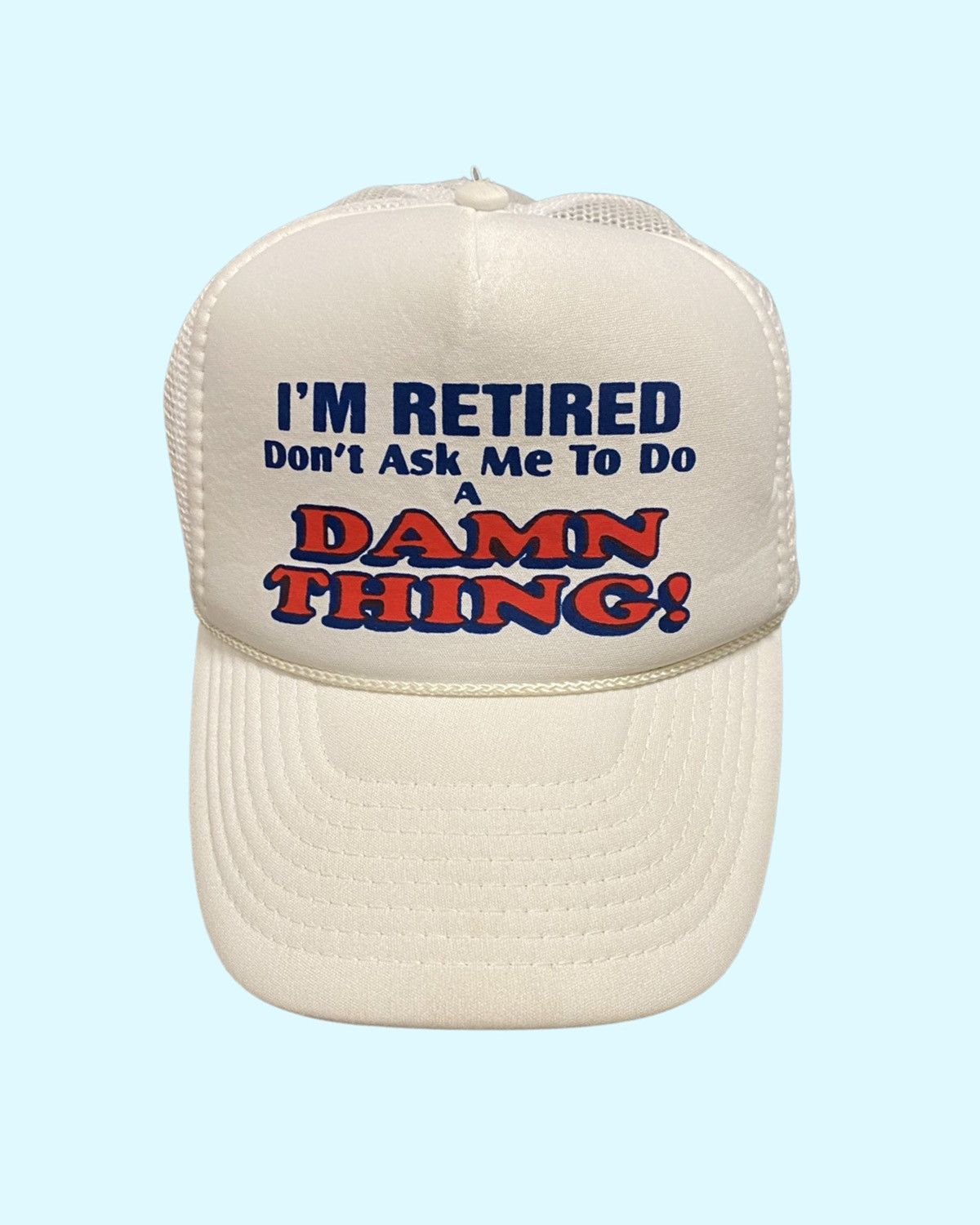 Vintage Vintage 90s White Trucker Cap Size ONE SIZE - 2 Thumbnail