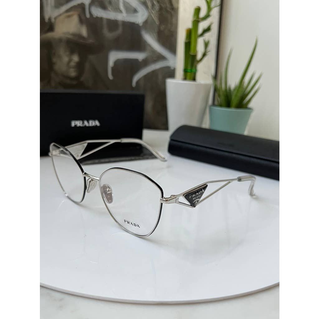 Raf Simons NEW Prada PR52ZV Eyeglasses Frames in Silver