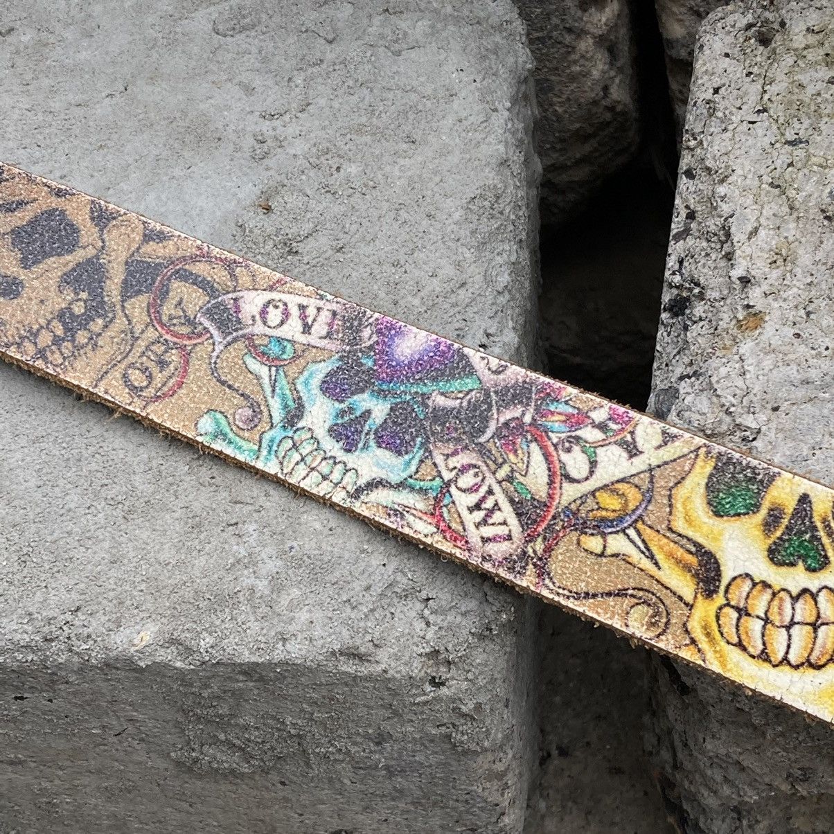 Ed Hardy 💀Ed Hardy by Christian Audigier scull love leather belt Size ONE SIZE - 6 Thumbnail