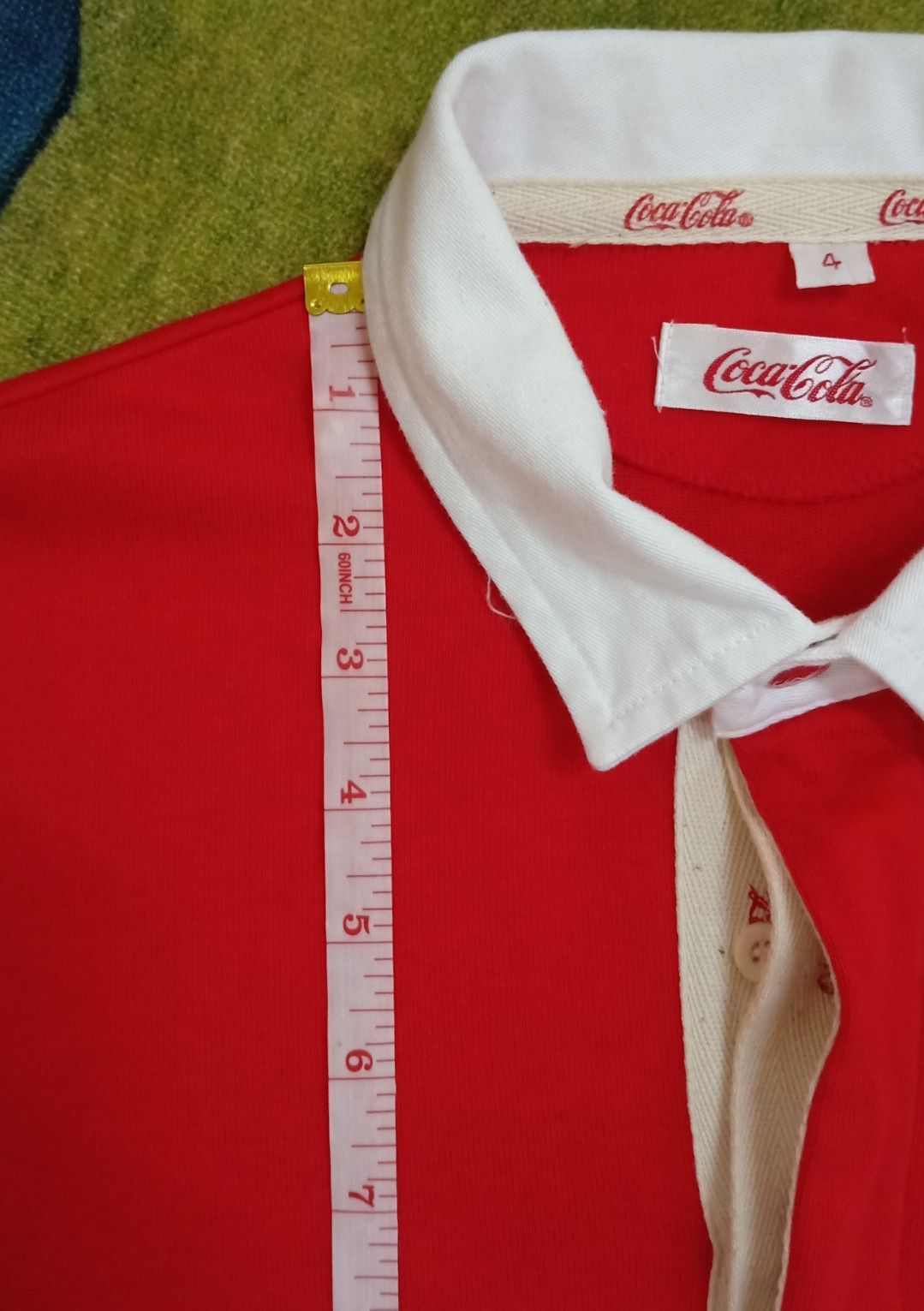 Coca Cola × Vintage × basketcase gallery Vintage 90s Coca-cola Rugby Polo T-shirt Size US L / EU 52-54 / 3 - 17 Thumbnail