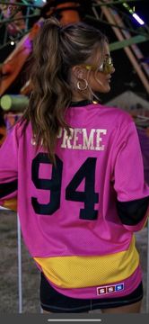 SUPREME ANKH HOCKEY JERSEY SZ L PINK