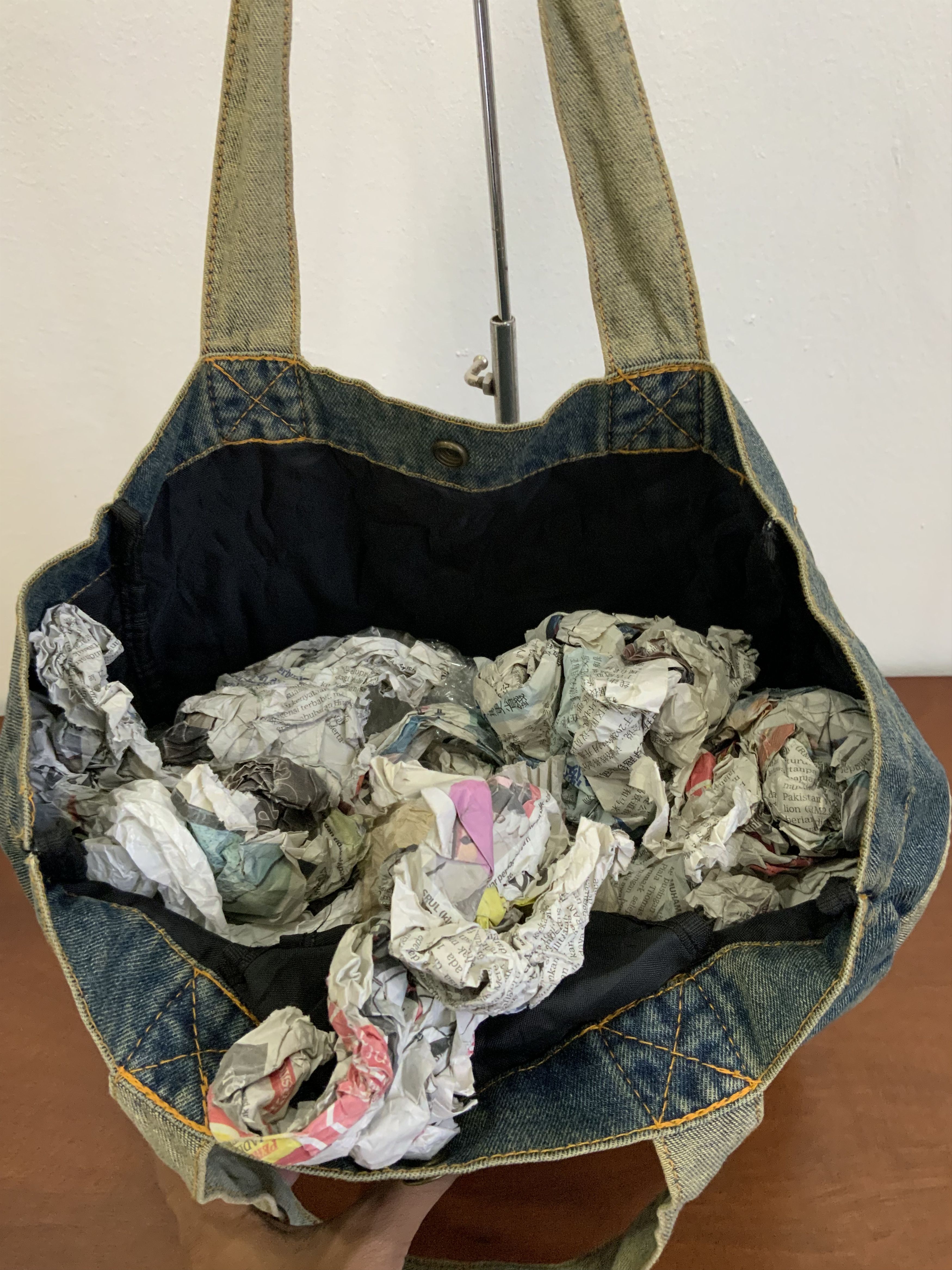 Japanese Brand Vintage GMSC Denime Tote bag Size ONE SIZE - 9 Thumbnail