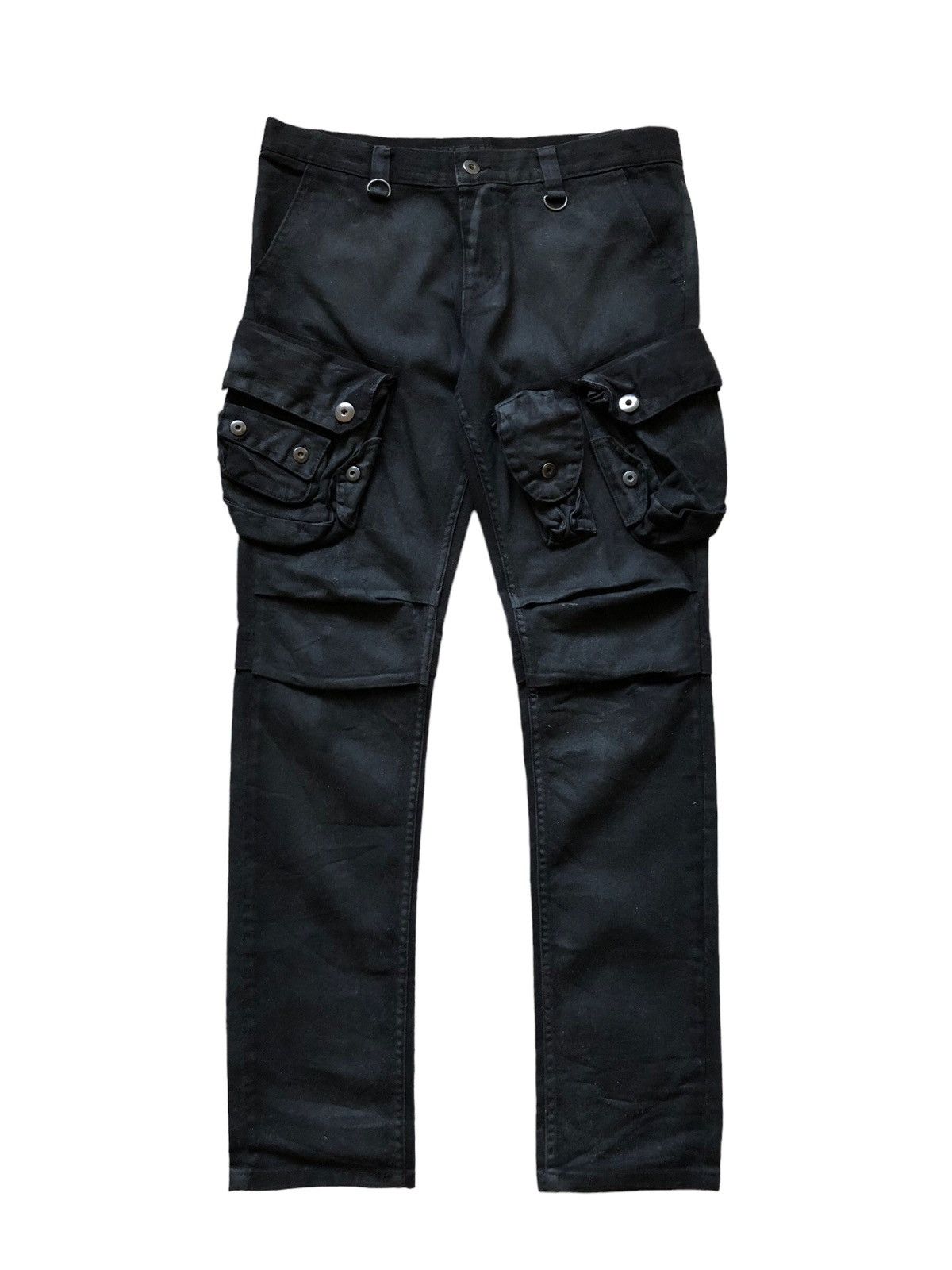 Japanese Brand 2000s Glamour Rubber Waxed Gask Mask Cargo Pant Size US 32 / EU 48 - 2 Thumbnail