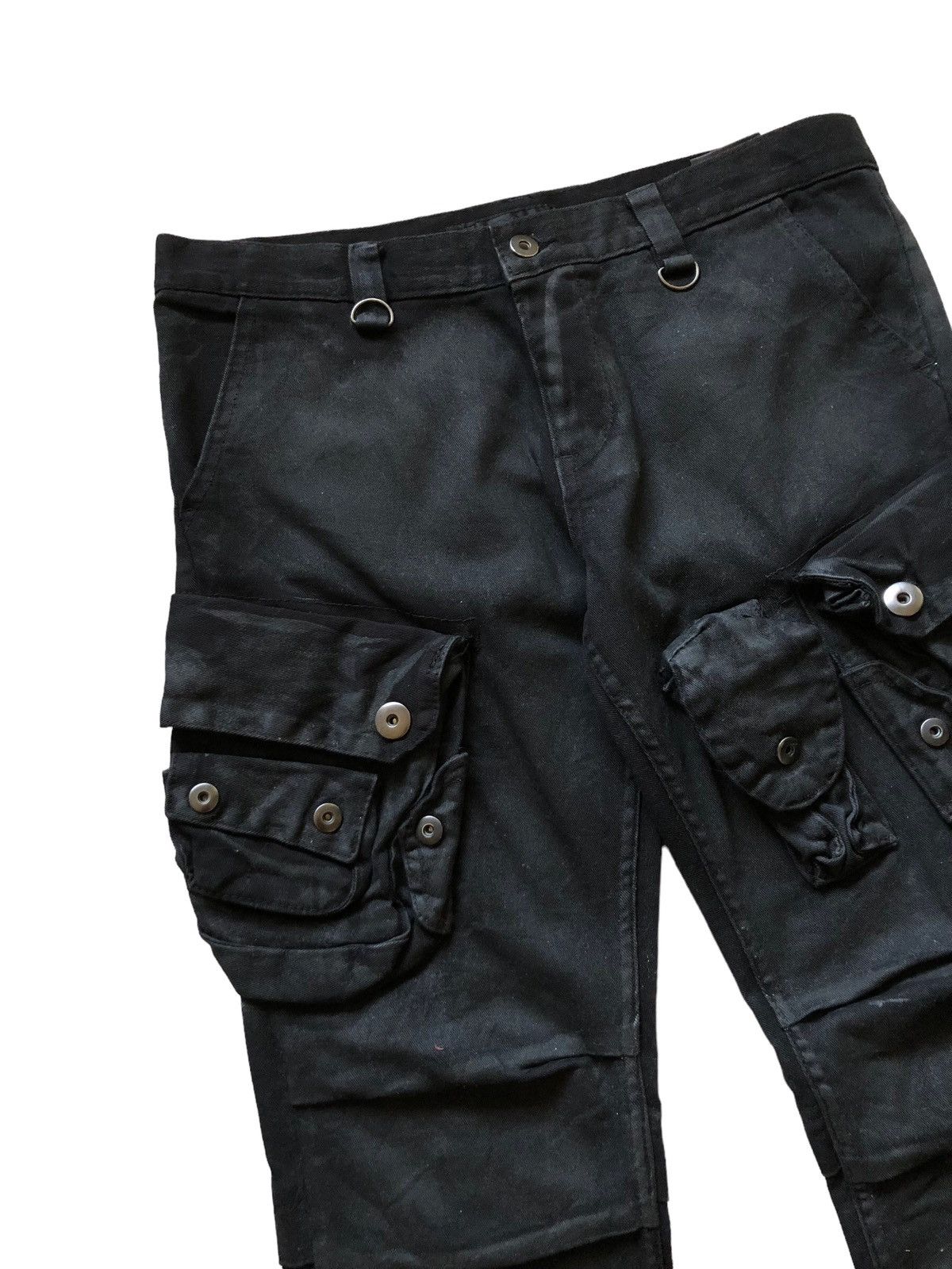 Japanese Brand 2000s Glamour Rubber Waxed Gask Mask Cargo Pant Size US 32 / EU 48 - 5 Thumbnail