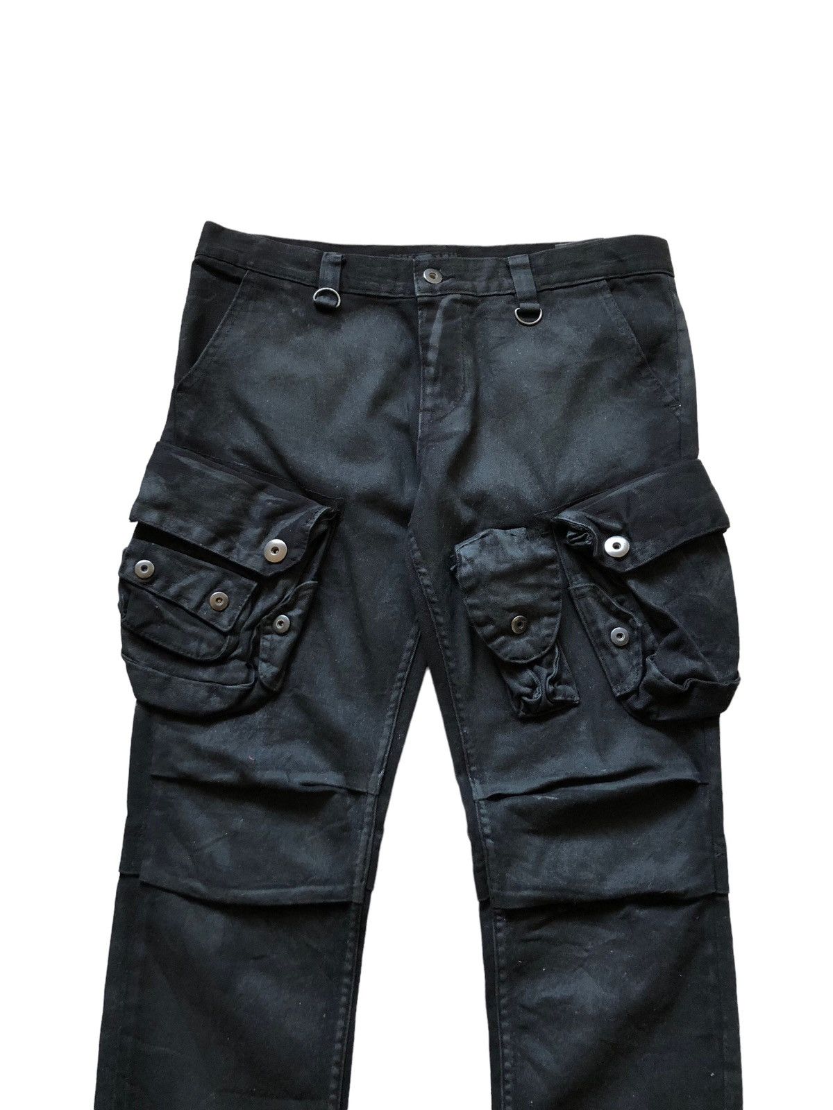 Japanese Brand 2000s Glamour Rubber Waxed Gask Mask Cargo Pant Size US 32 / EU 48 - 3 Thumbnail